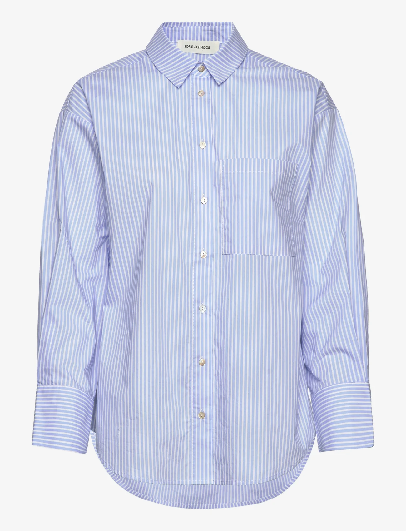 Sofie Schnoor - Shirt - långärmade skjortor - light blue striped - 0