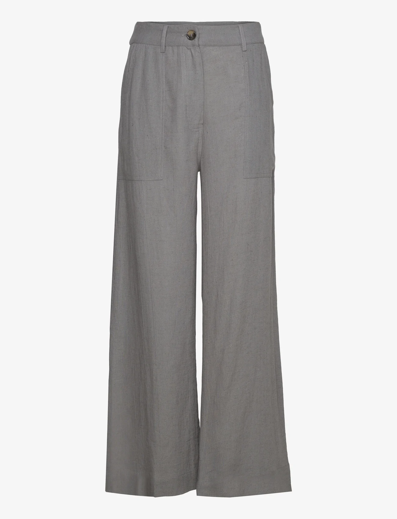 Sofie Schnoor - Trousers - linen trousers - steel grey - 0