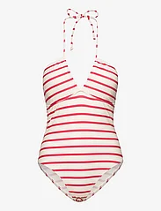 Sofie Schnoor - Swimsuit - badedragter - red striped - 0