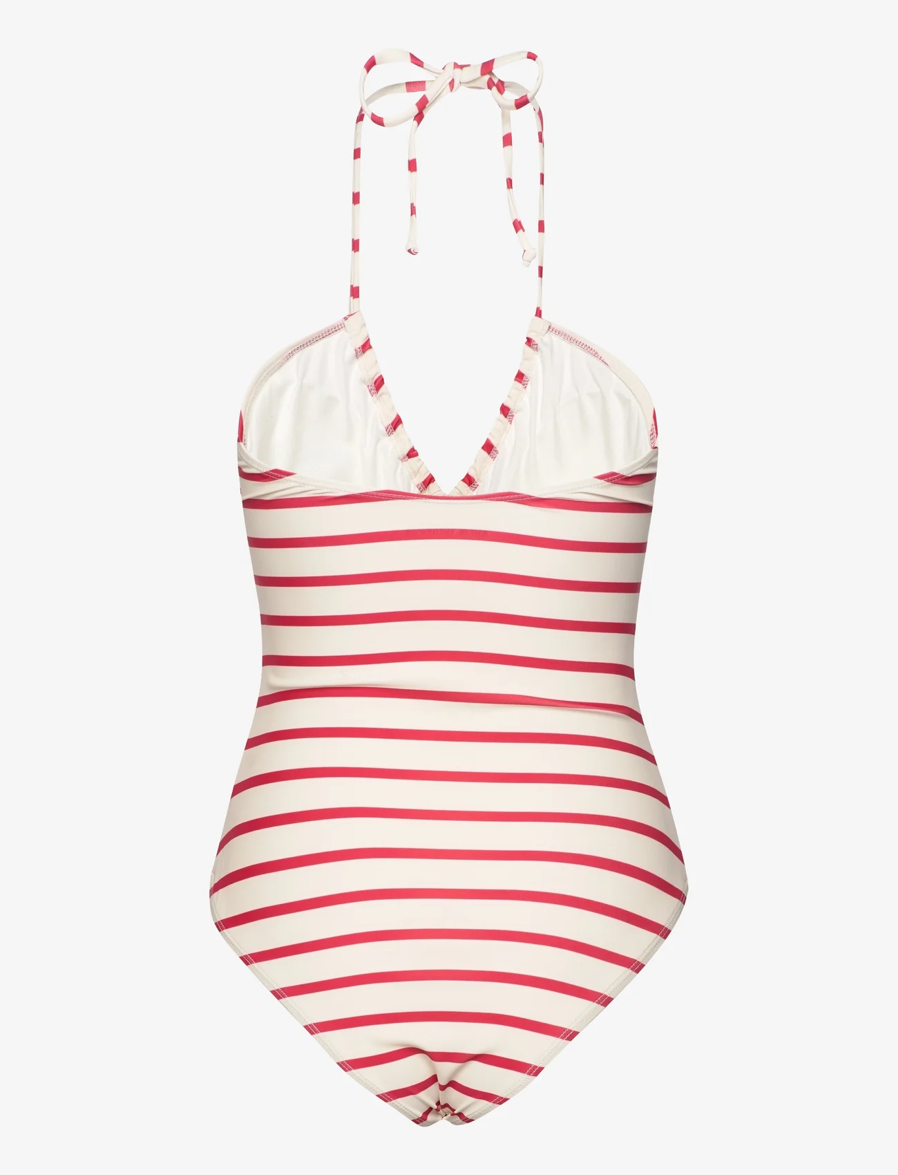 Sofie Schnoor - Swimsuit - badedragter - red striped - 1