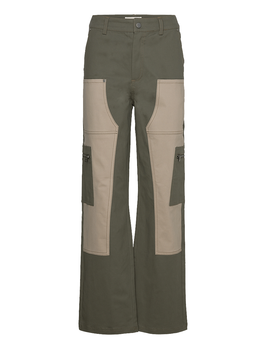 Sofie Schnoor - Trousers - wide leg jeans - army green - 0