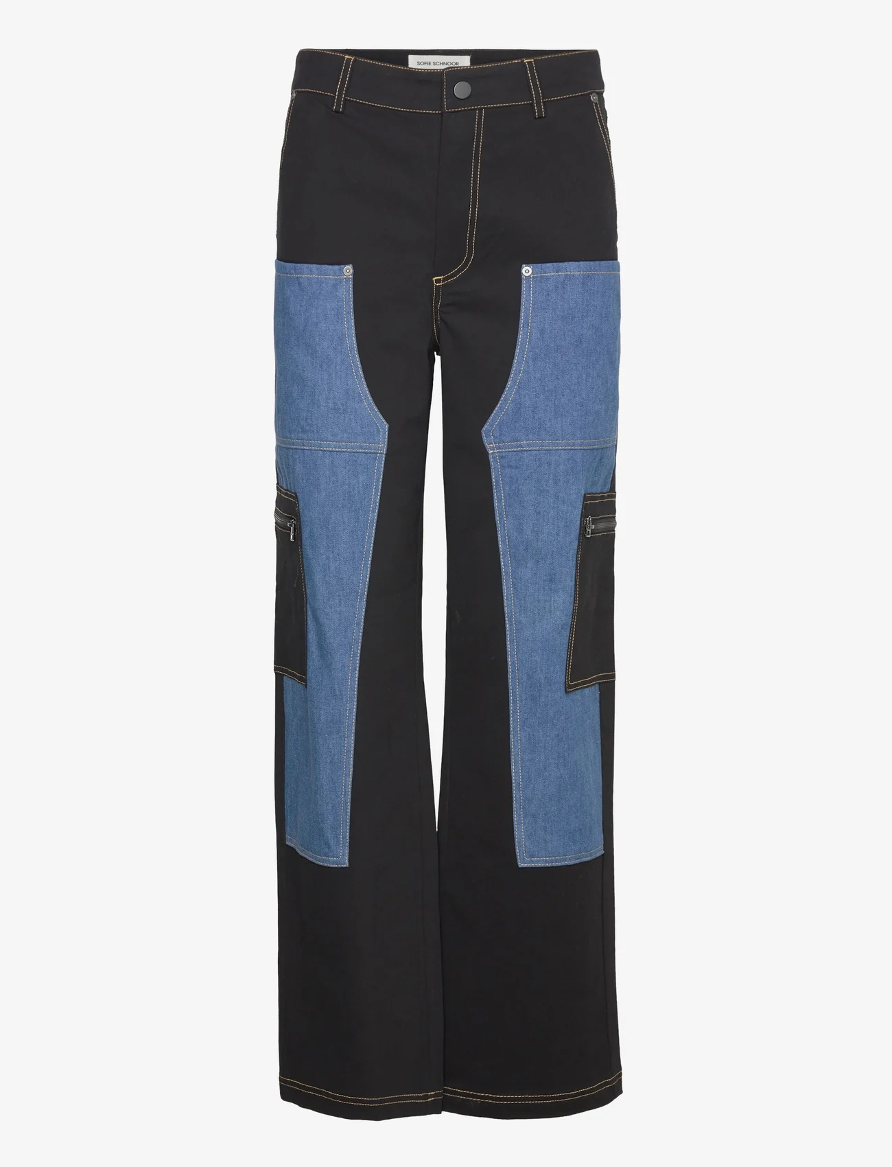 Sofie Schnoor - Trousers - džinsa bikses ar platām starām - black - 0