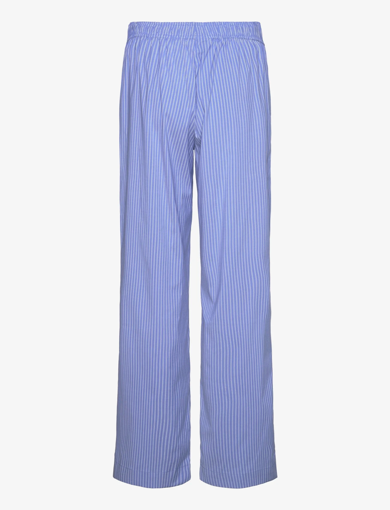 Sofie Schnoor - Trousers - bukser med brede ben - blue striped - 1
