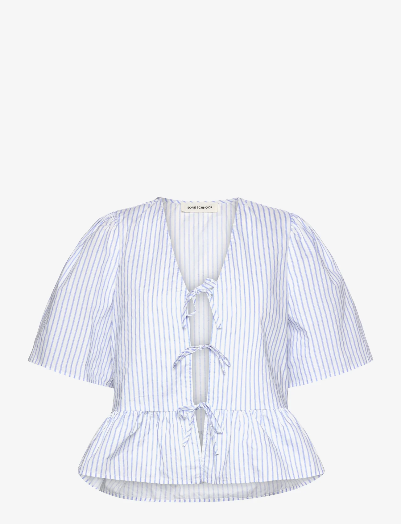 Sofie Schnoor - Shirt - kortermede bluser - light blue striped - 0