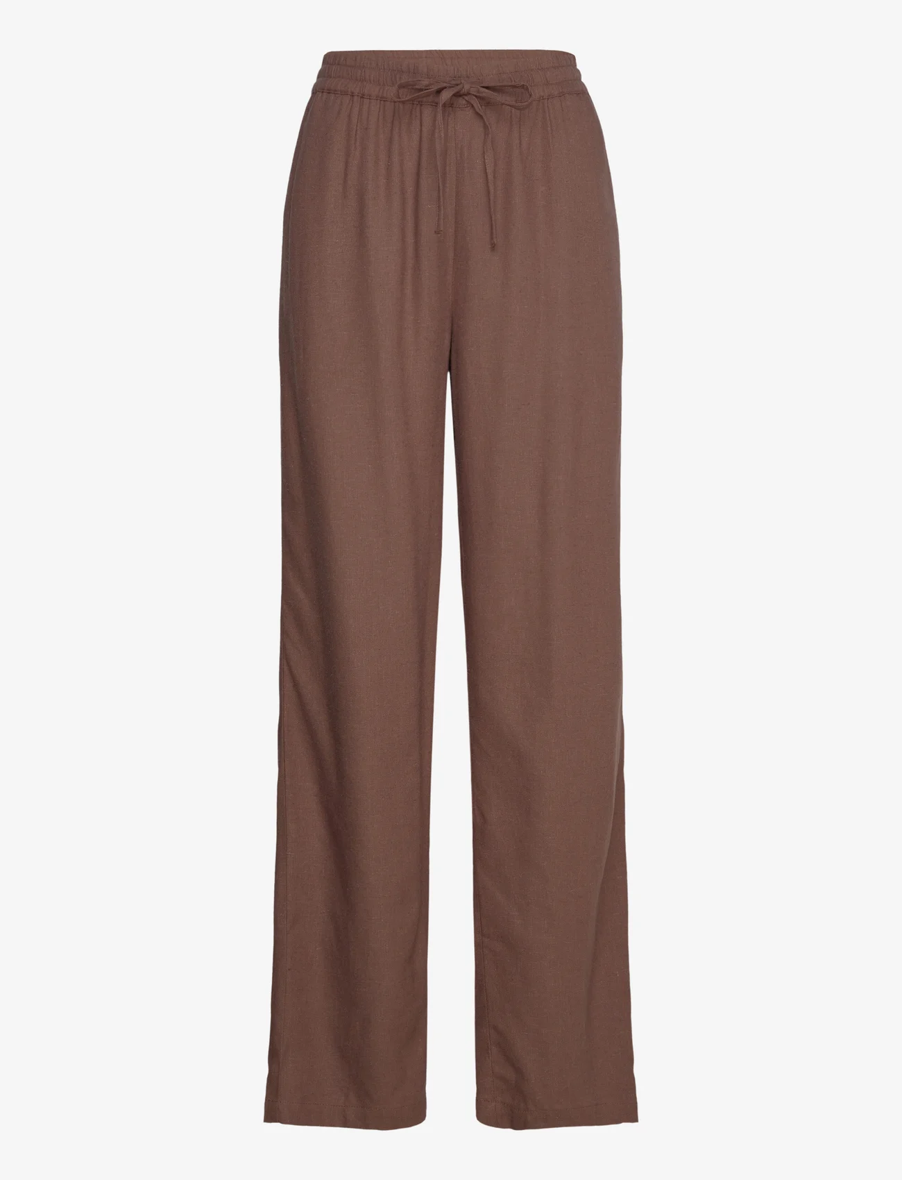 Sofie Schnoor - Trousers - spodnie lniane - chocolate brown - 0