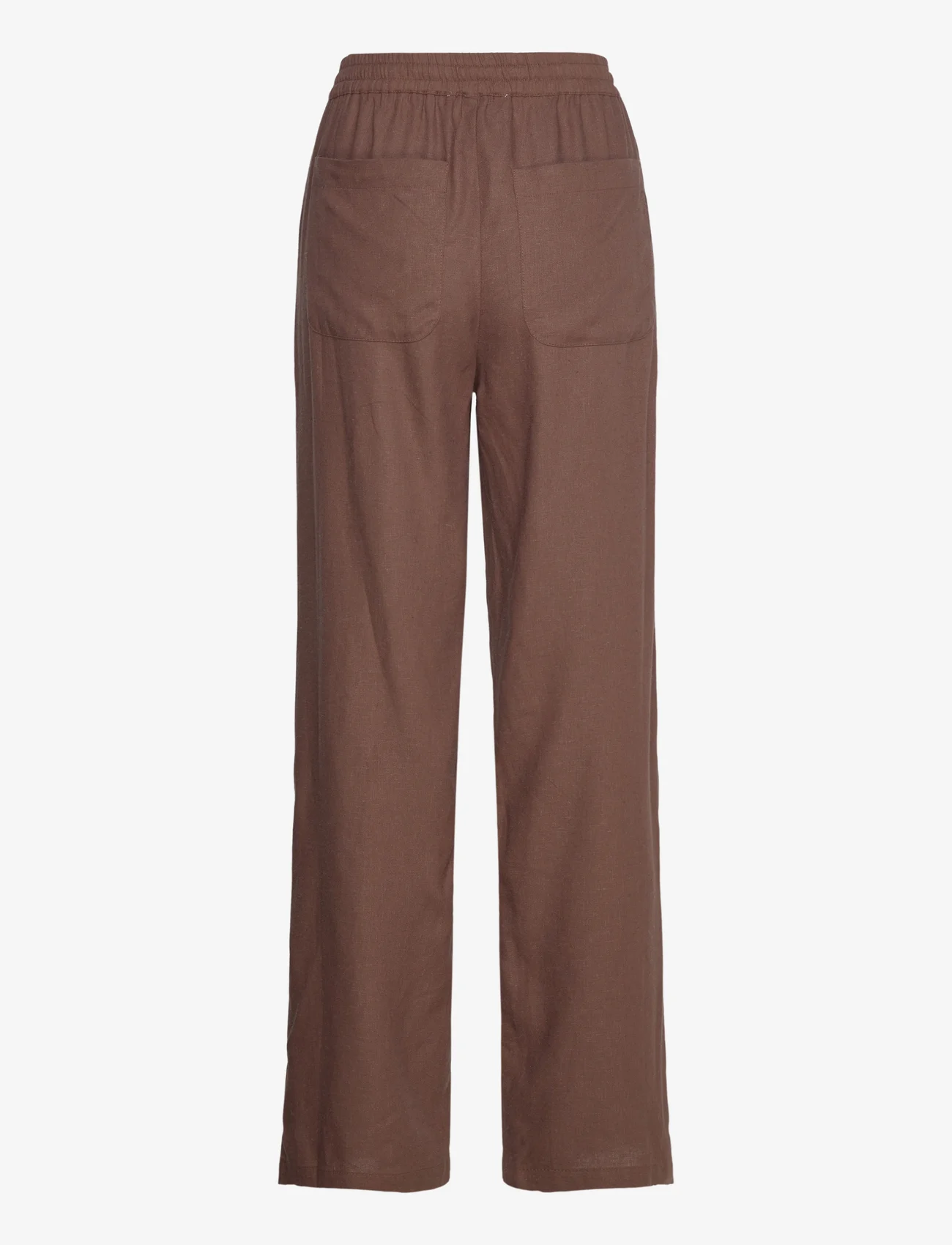 Sofie Schnoor - Trousers - linen trousers - chocolate brown - 1