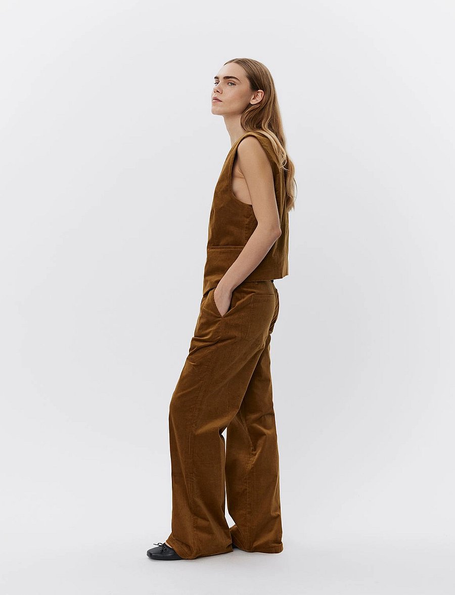 Sofie Schnoor - MALINASW TROUSERS - wide leg trousers - mustard - 0