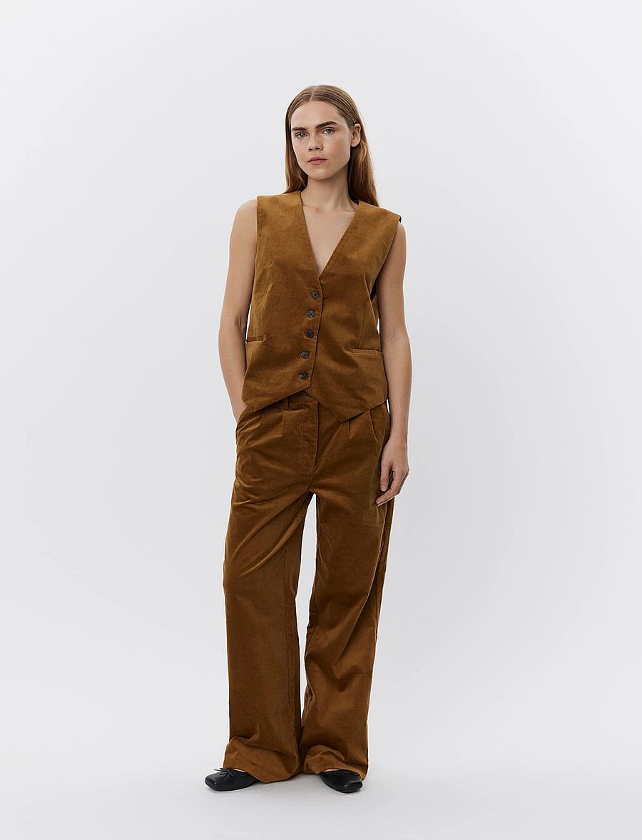 Sofie Schnoor - MALINASW TROUSERS - wide leg trousers - mustard - 3