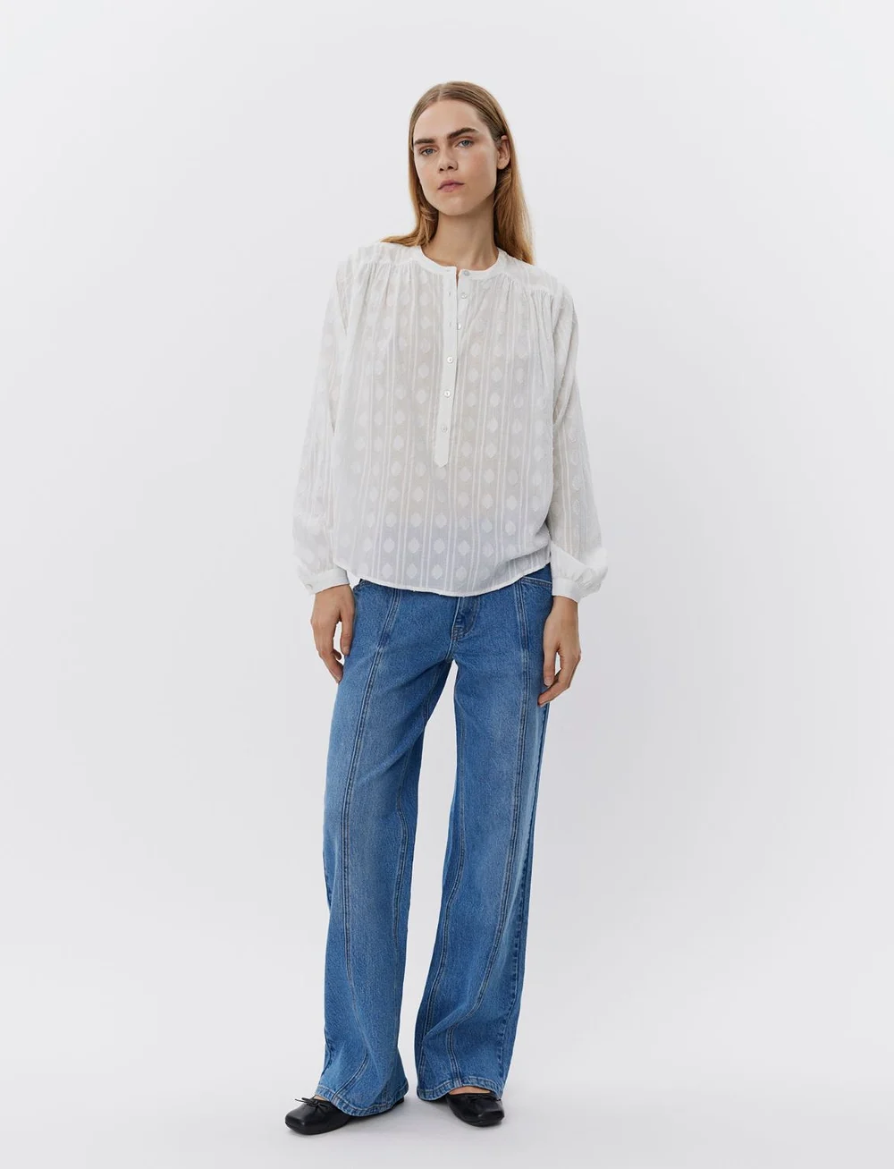 Sofie Schnoor - AYOSW SHIRT - pikkade varrukatega särgid - white - 3