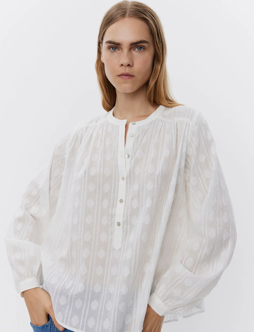 Sofie Schnoor - AYOSW SHIRT - pikkade varrukatega särgid - white - 4