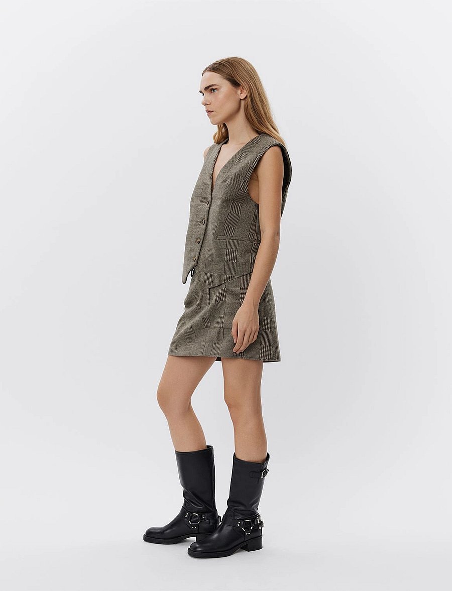 Sofie Schnoor - Skirt - brown check - 0