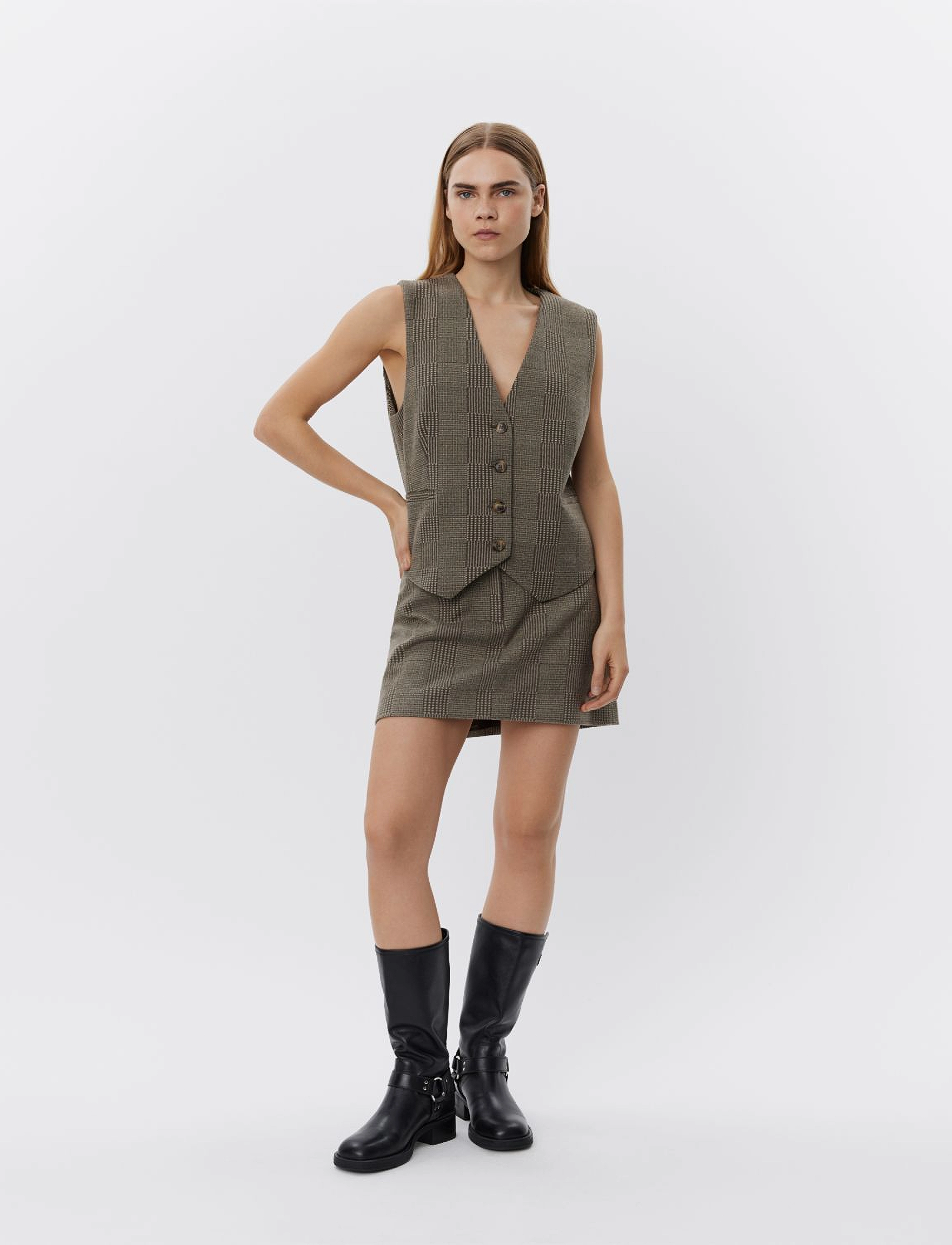 Sofie Schnoor - Skirt - brown check - 3
