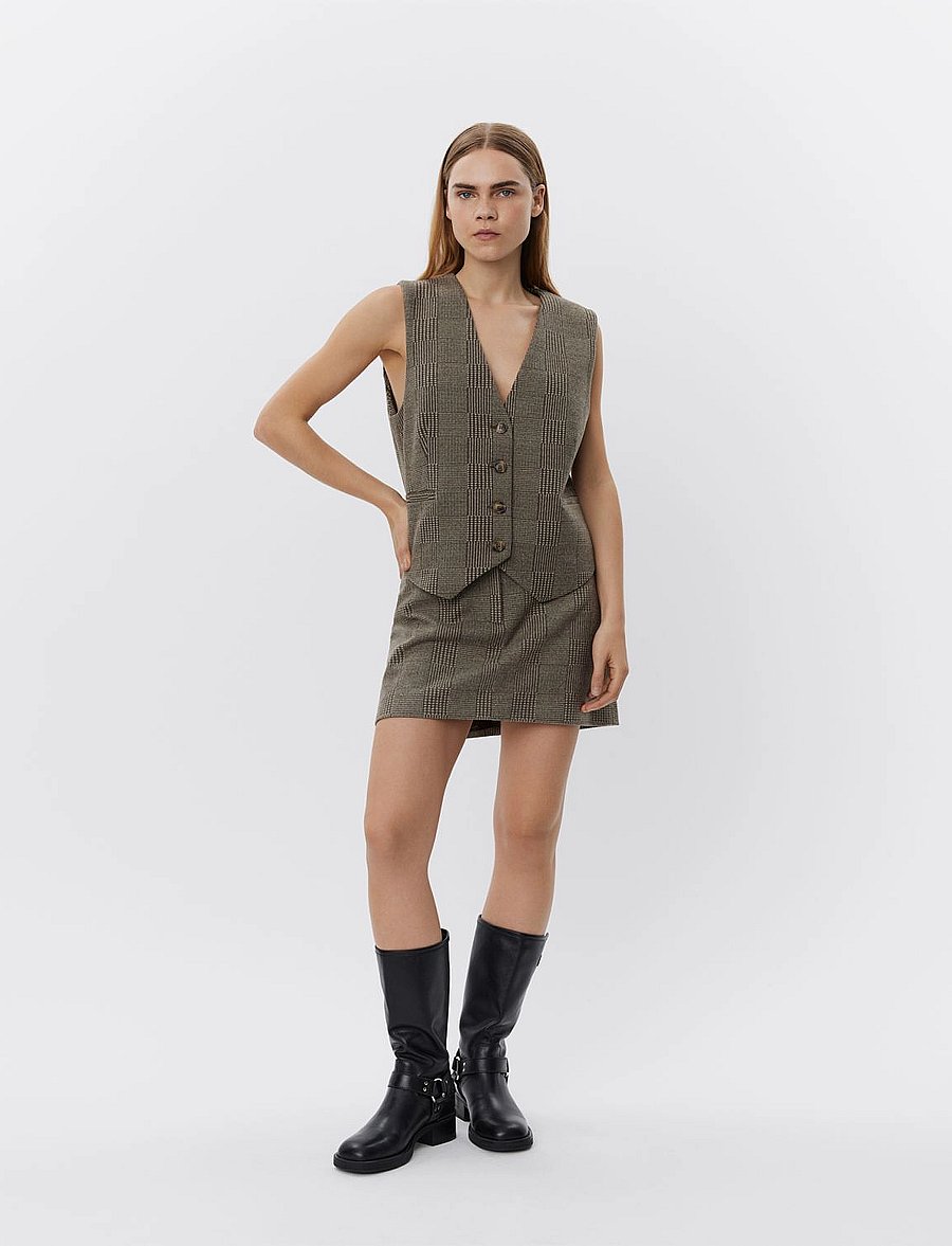 Sofie Schnoor - Skirt - brown check - 3