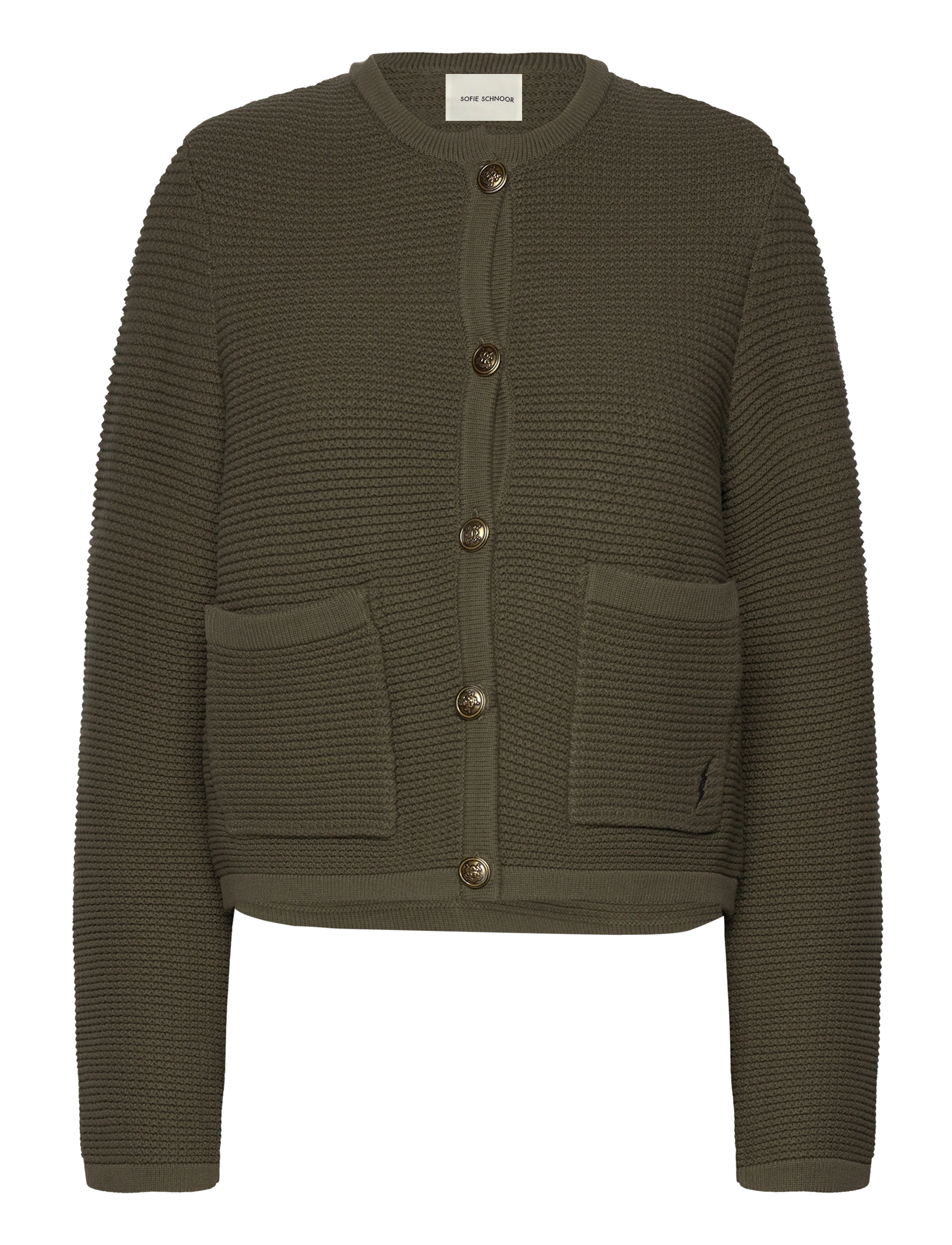 Sofie Schnoor KYRASW CARDIGAN - Knitwear - GREEN OLIVE / khaki/green