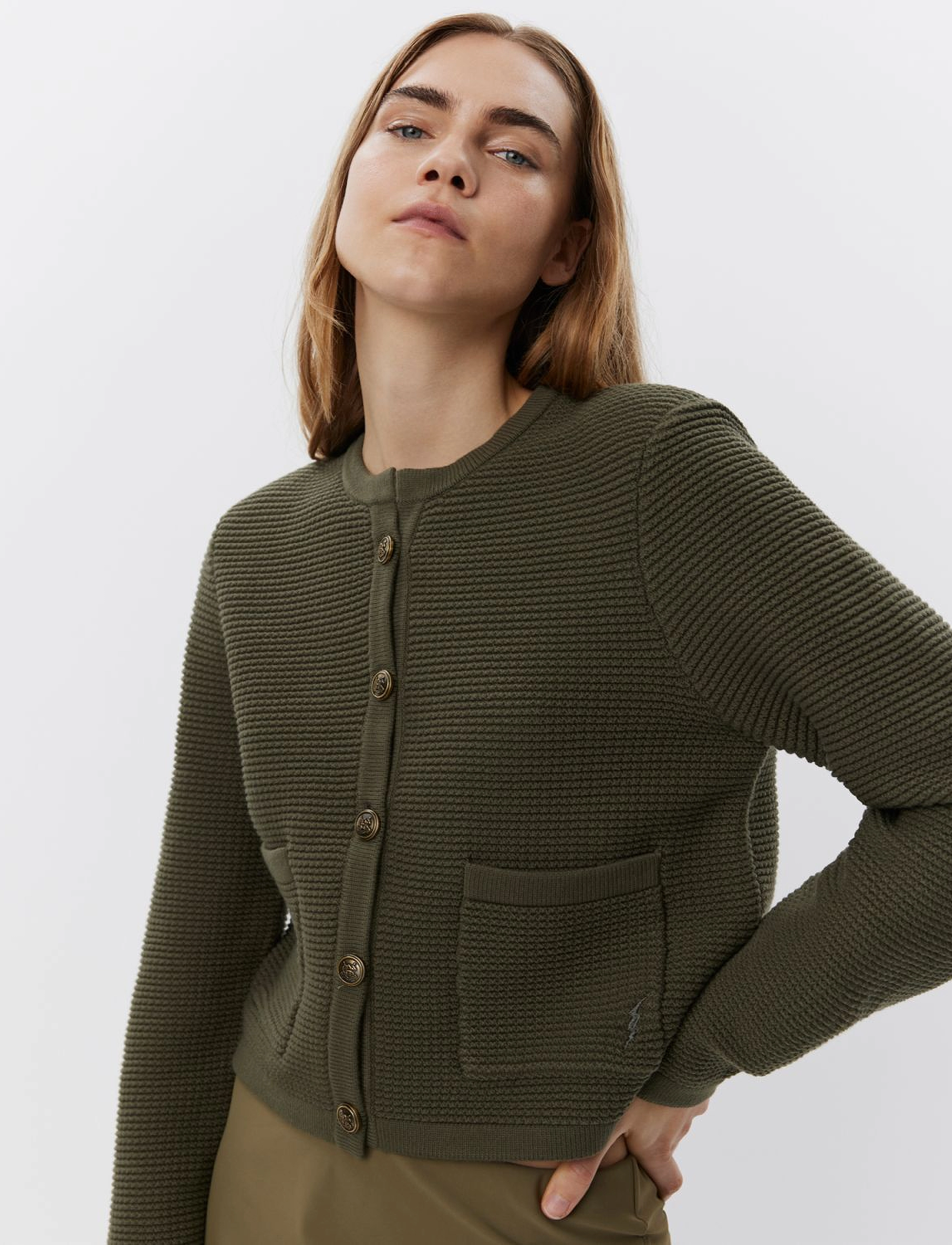 Sofie Schnoor - KYRASW CARDIGAN - autumn clothing - green olive - 0