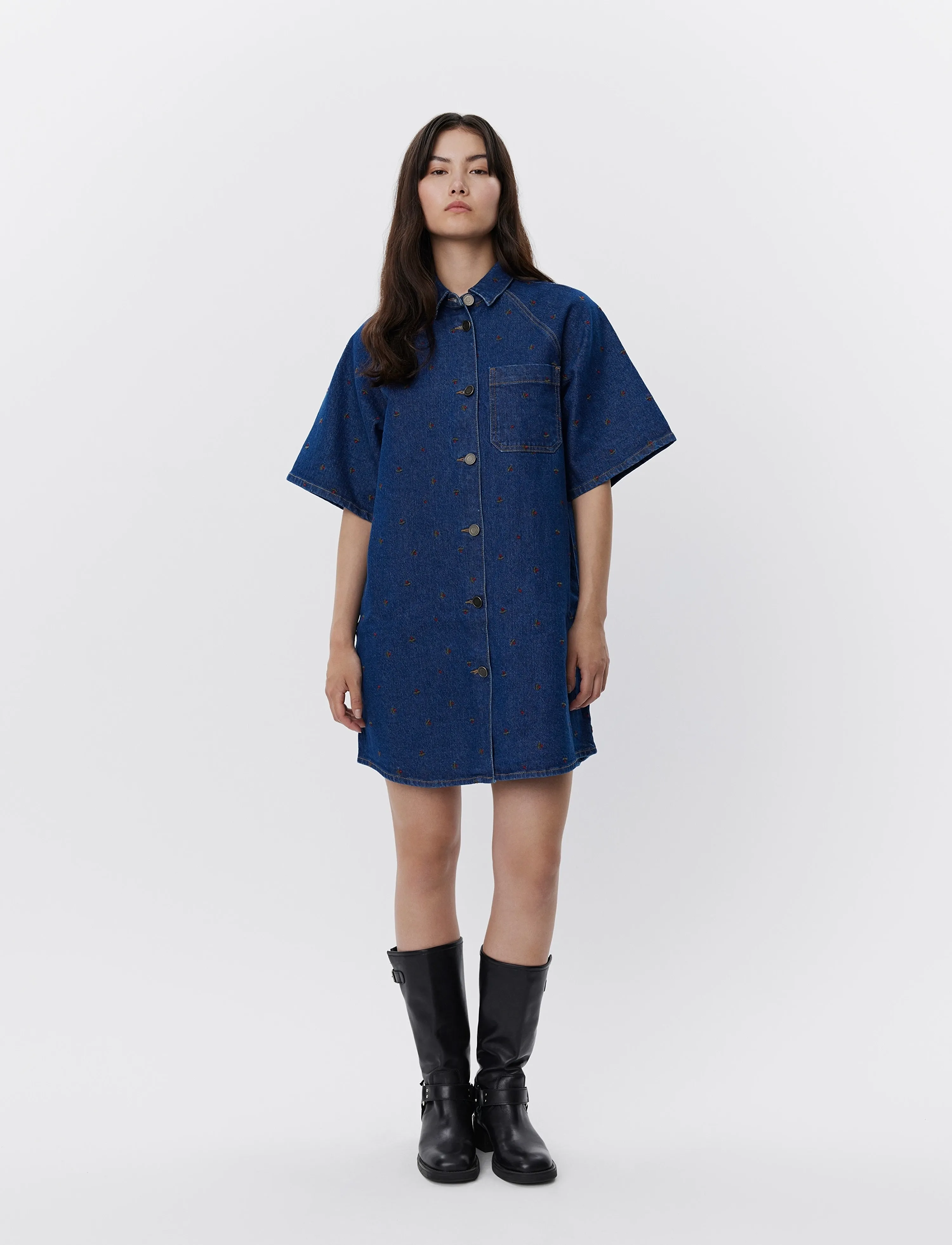 Sofie Schnoor - Shirt - sukienki krótkie - dark denim blue - 0