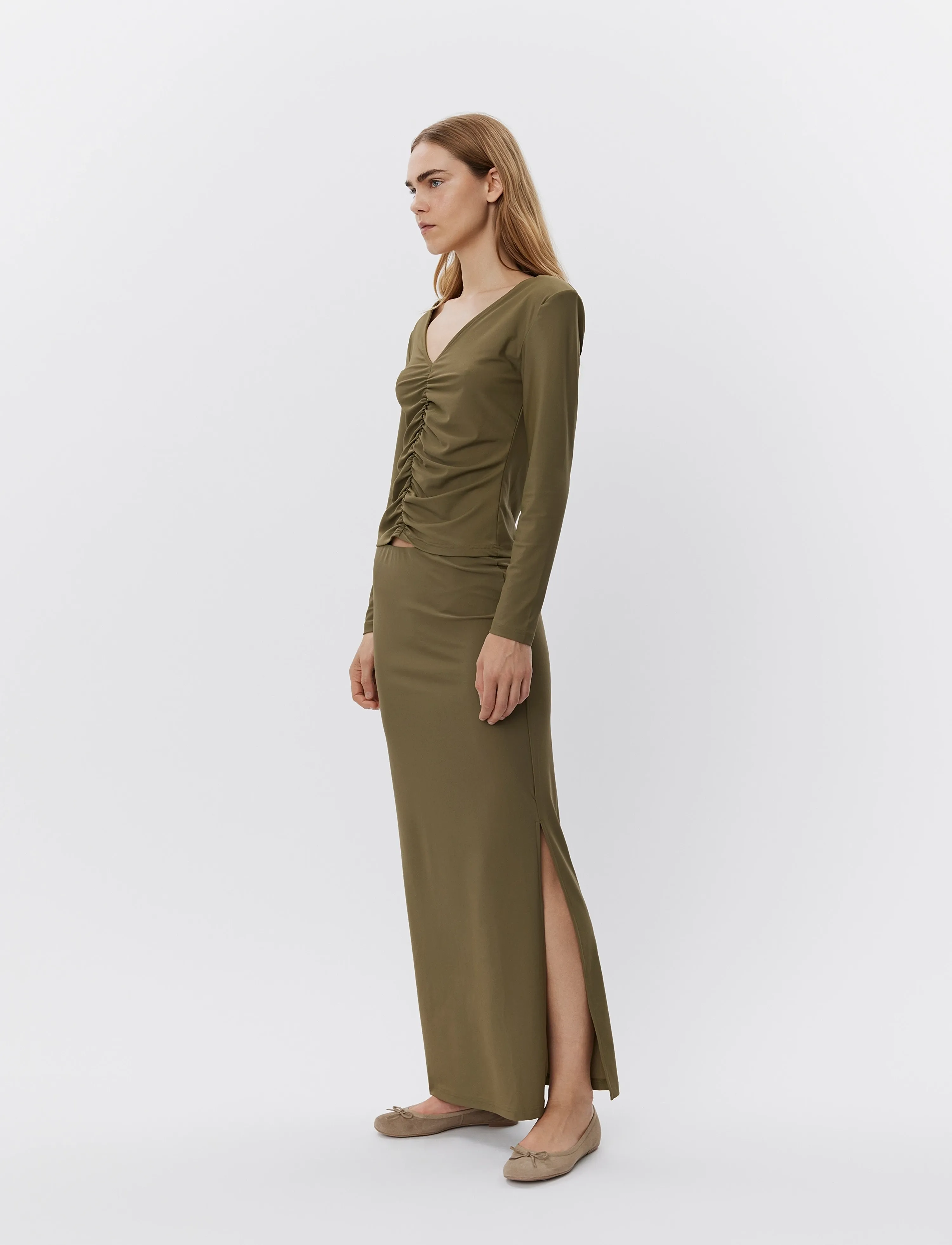 Sofie Schnoor - Blouse - langärmlige blusen - olive leaf - 4