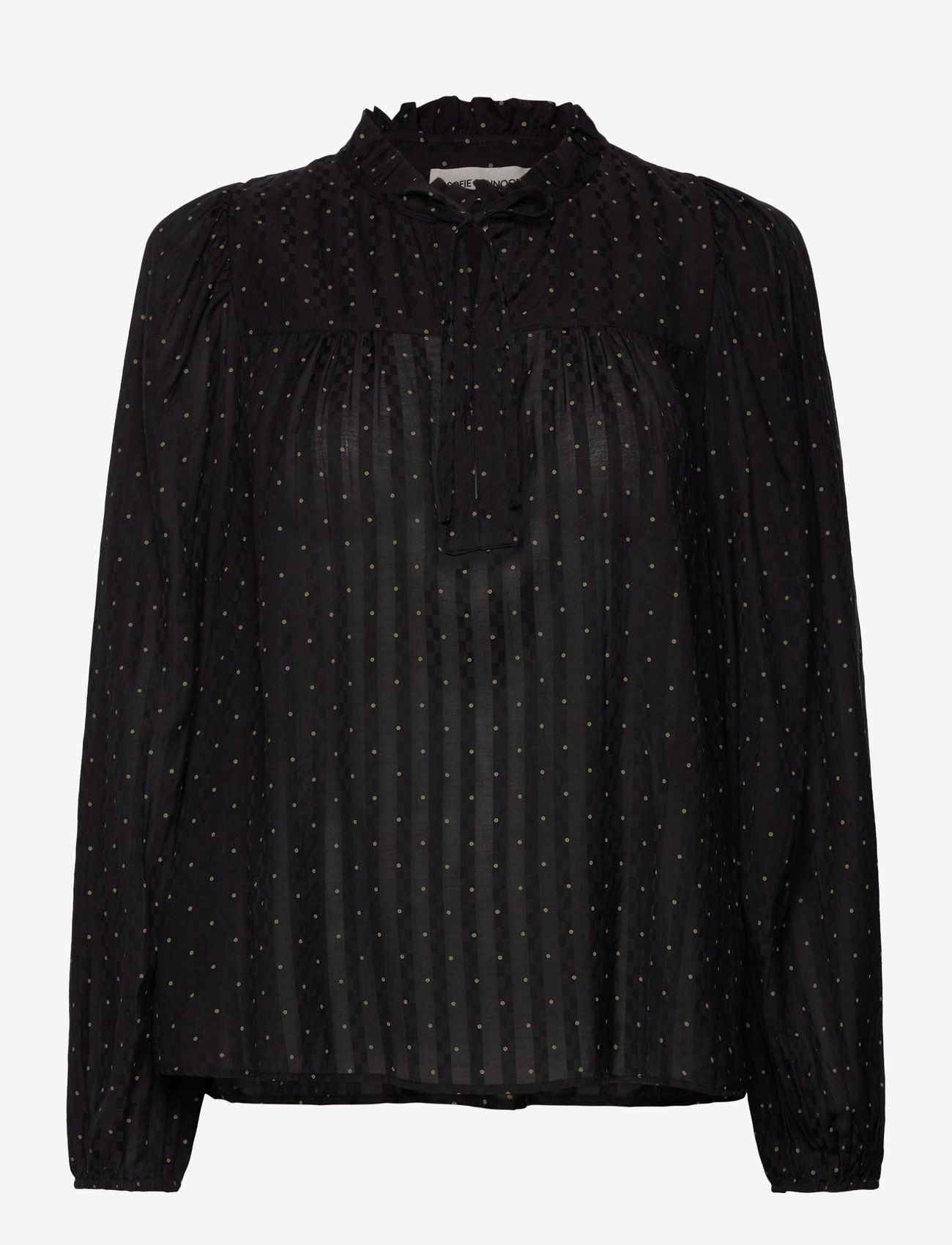 Sofie Schnoor - LOURDESSW BLOUSE - langärmlige blusen - black - 0