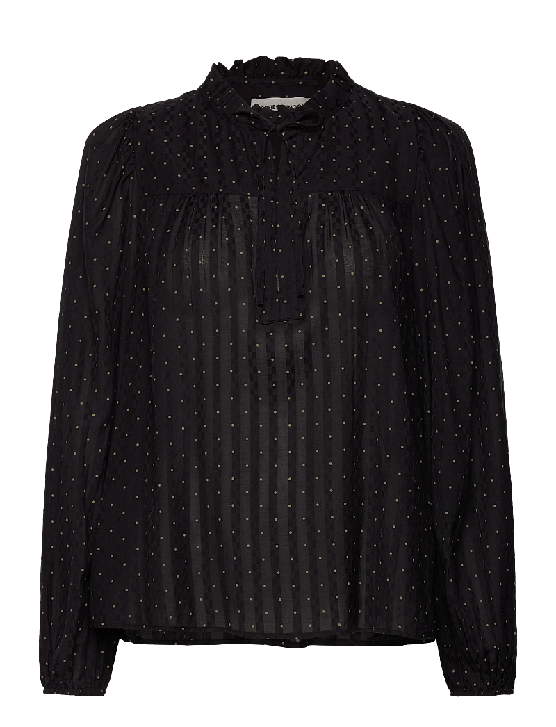 Sofie Schnoor - LOURDESSW BLOUSE - langärmlige blusen - black - 1
