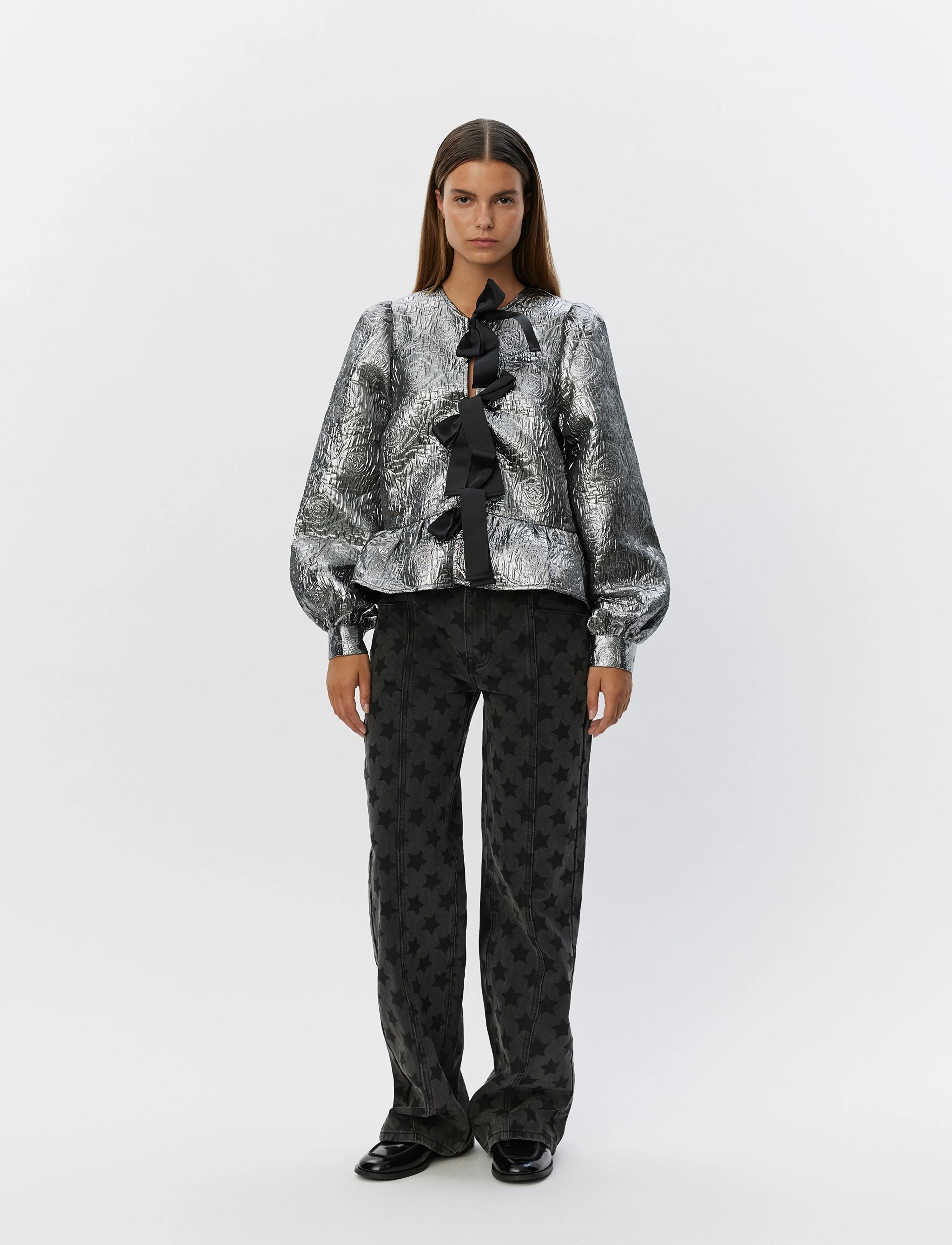 Sofie Schnoor - SADIESW SHIRT - långärmade blusar - silver - 3