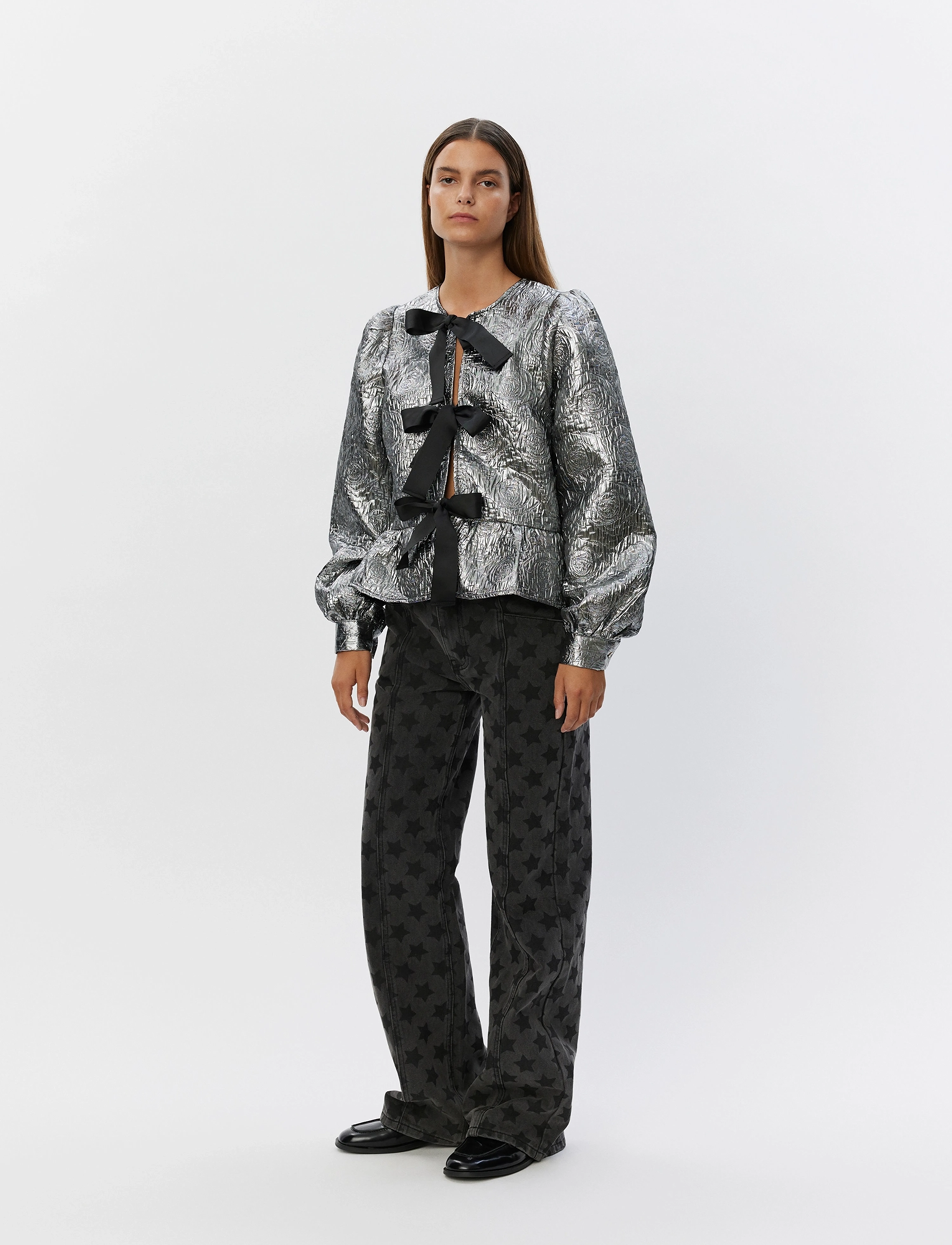 Sofie Schnoor - SADIESW SHIRT - långärmade blusar - silver - 4