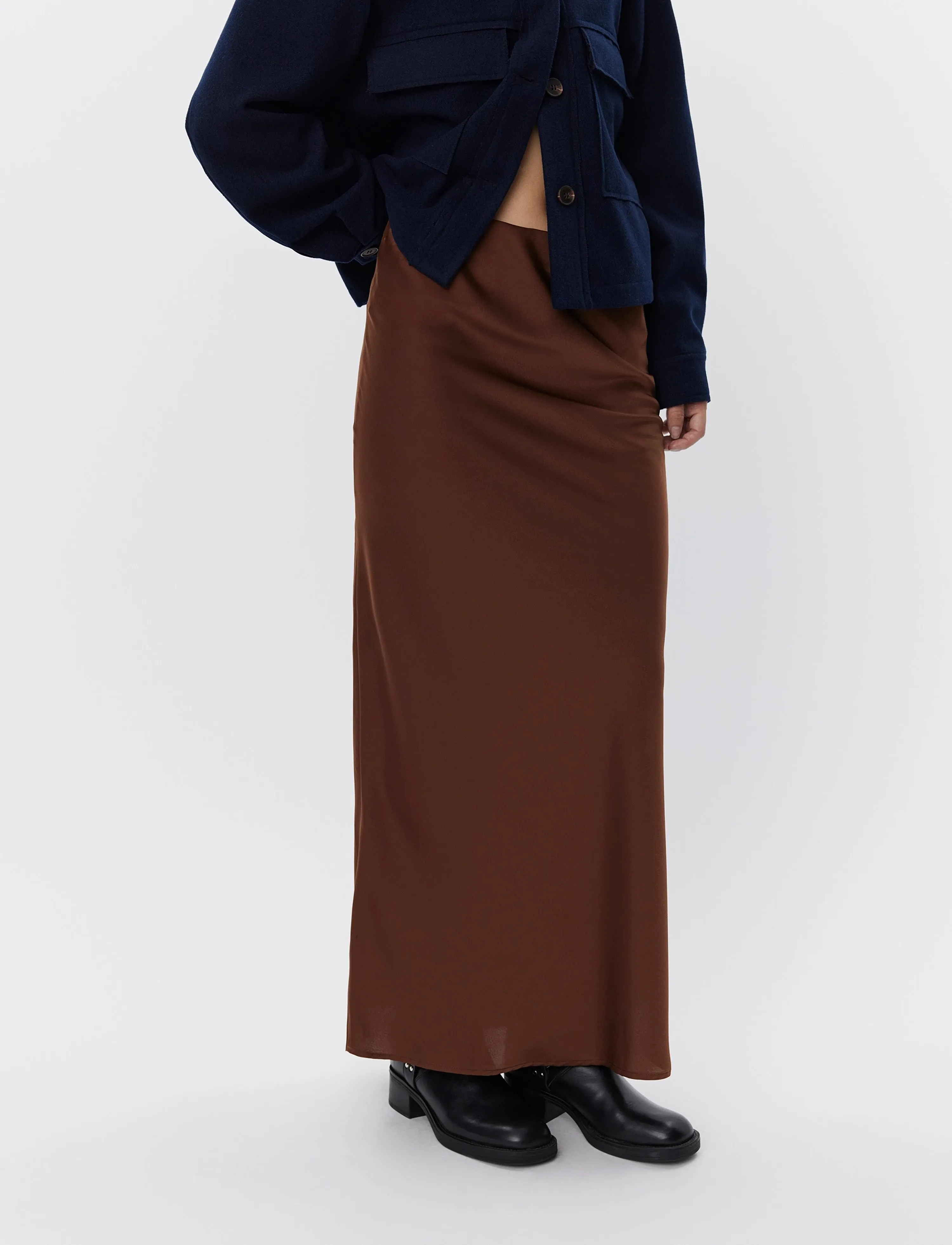 Sofie Schnoor - SAFIASW SKIRT - satiinist seelikud - brown - 0