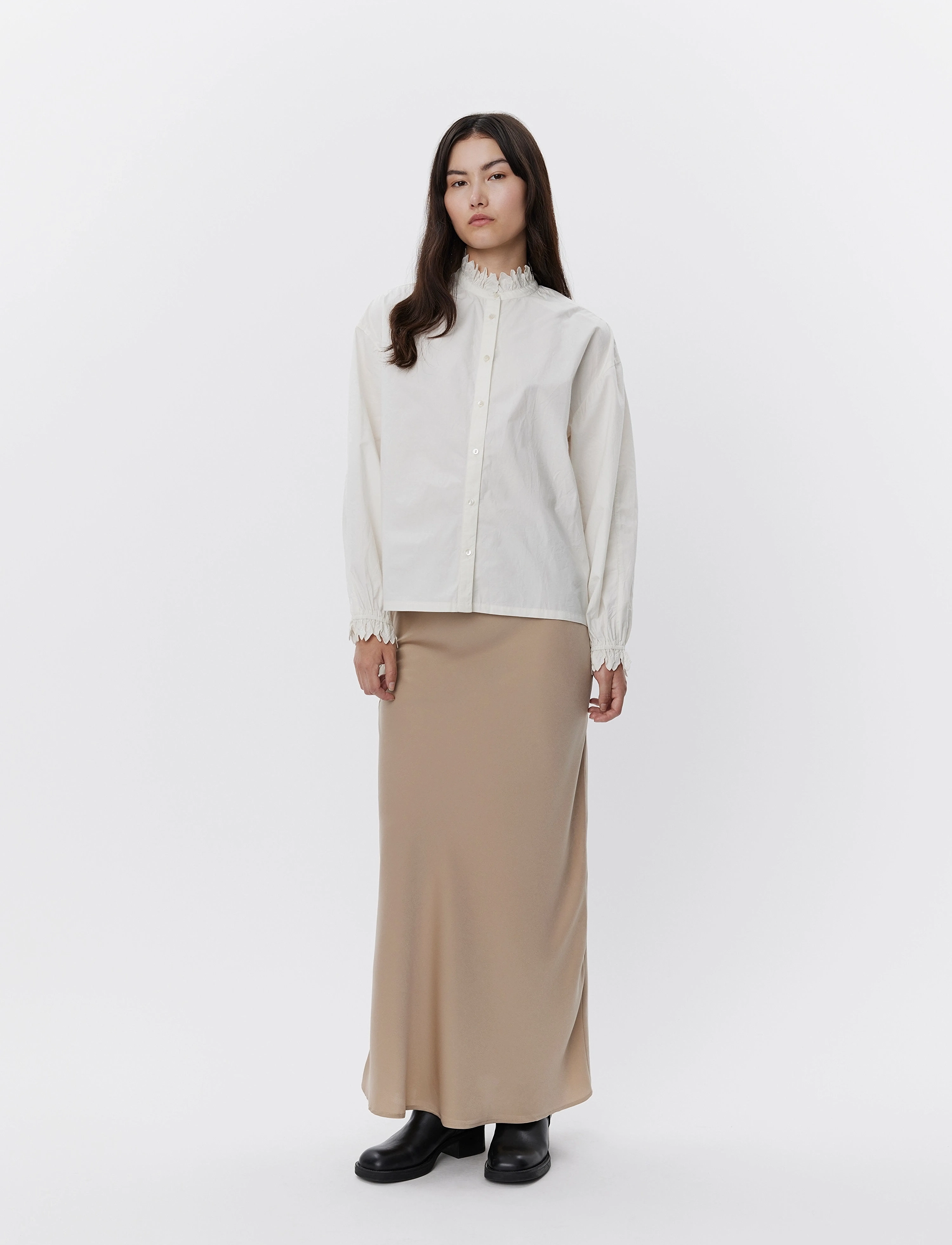 Sofie Schnoor - SAFIASW SKIRT - satin skirts - sand - 0