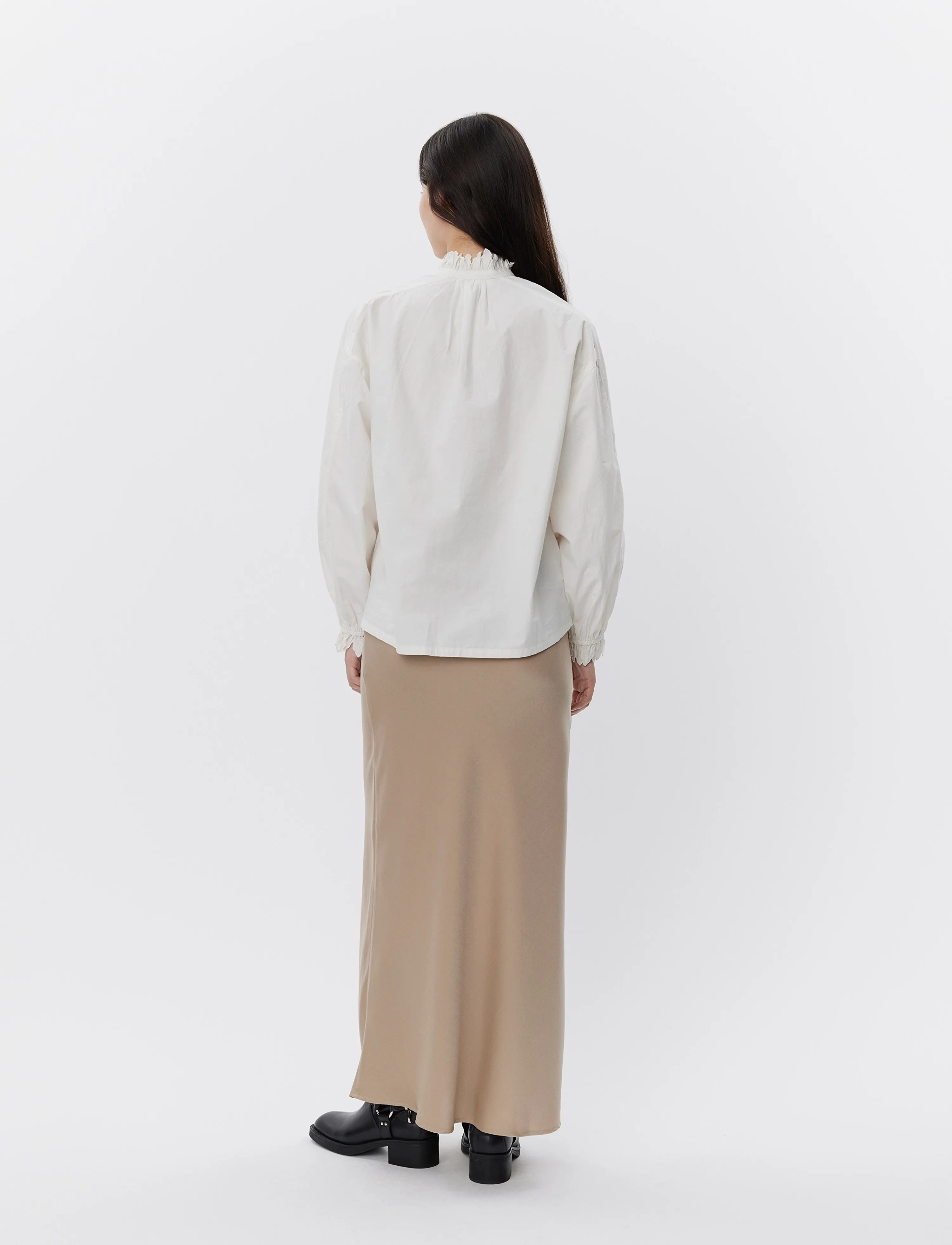 Sofie Schnoor - SAFIASW SKIRT - satin skirts - sand - 4