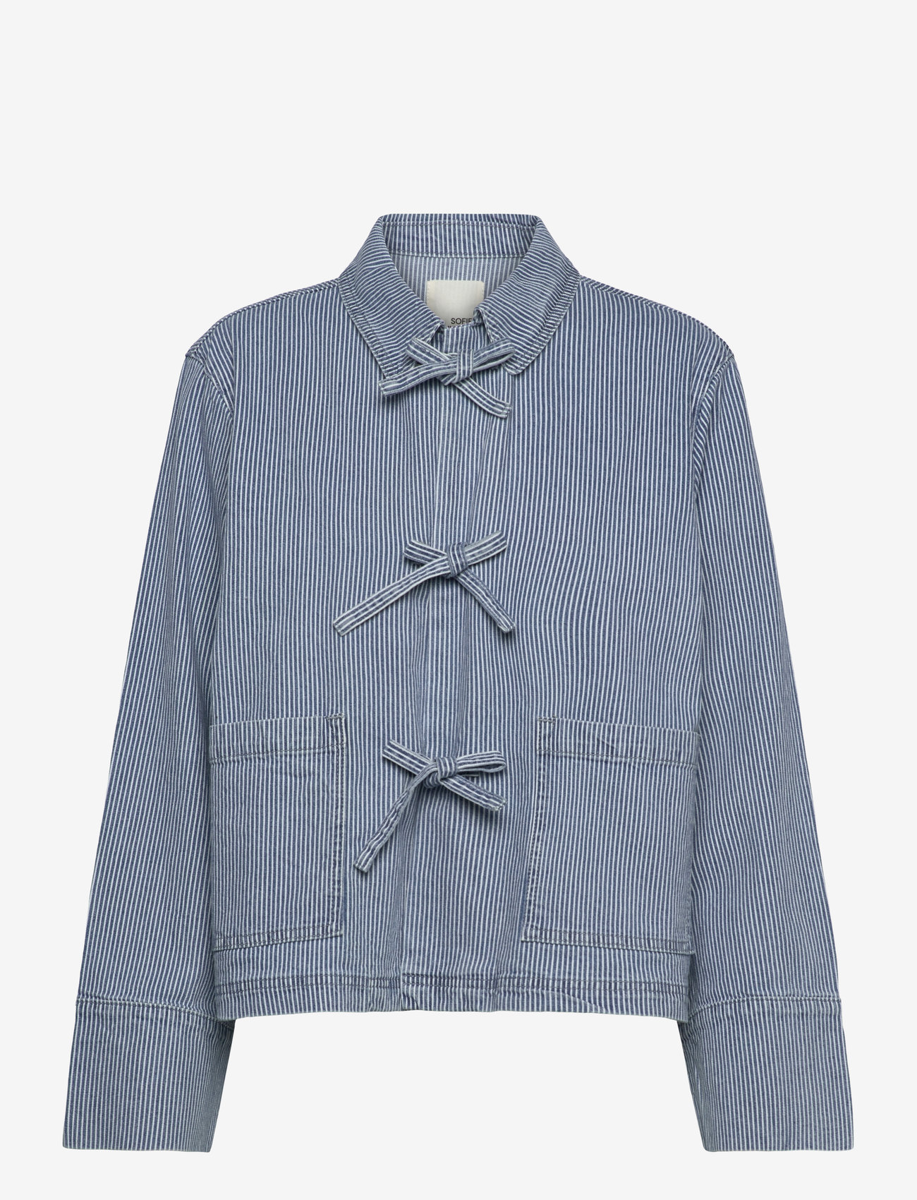 Sofie Schnoor - MARLOSW JACKET - overshirts - blue striped - 1