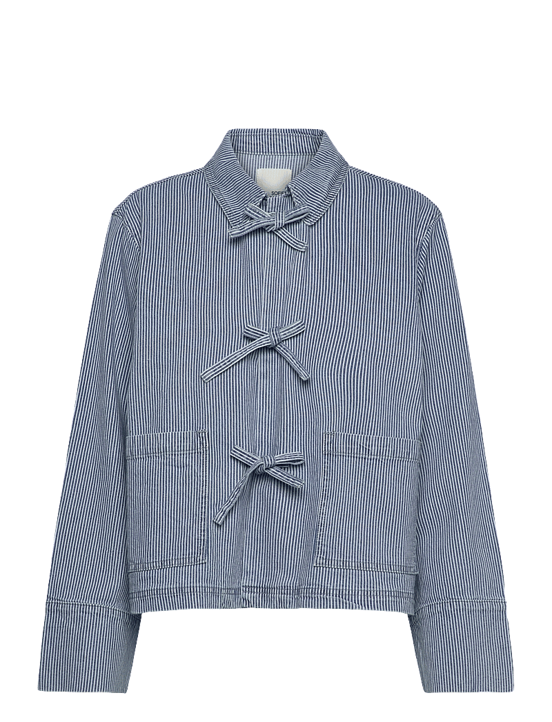 Sofie Schnoor - MARLOSW JACKET - overshirts - blue striped - 1