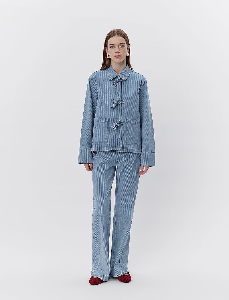 Sofie Schnoor - MARLOSW JACKET - overshirts - blue striped - 0
