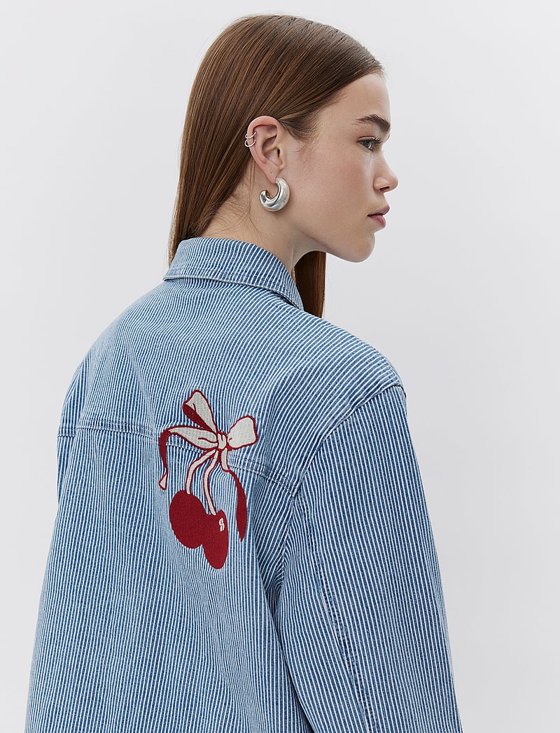 Sofie Schnoor - MARLOSW JACKET - overshirts - blue striped - 5