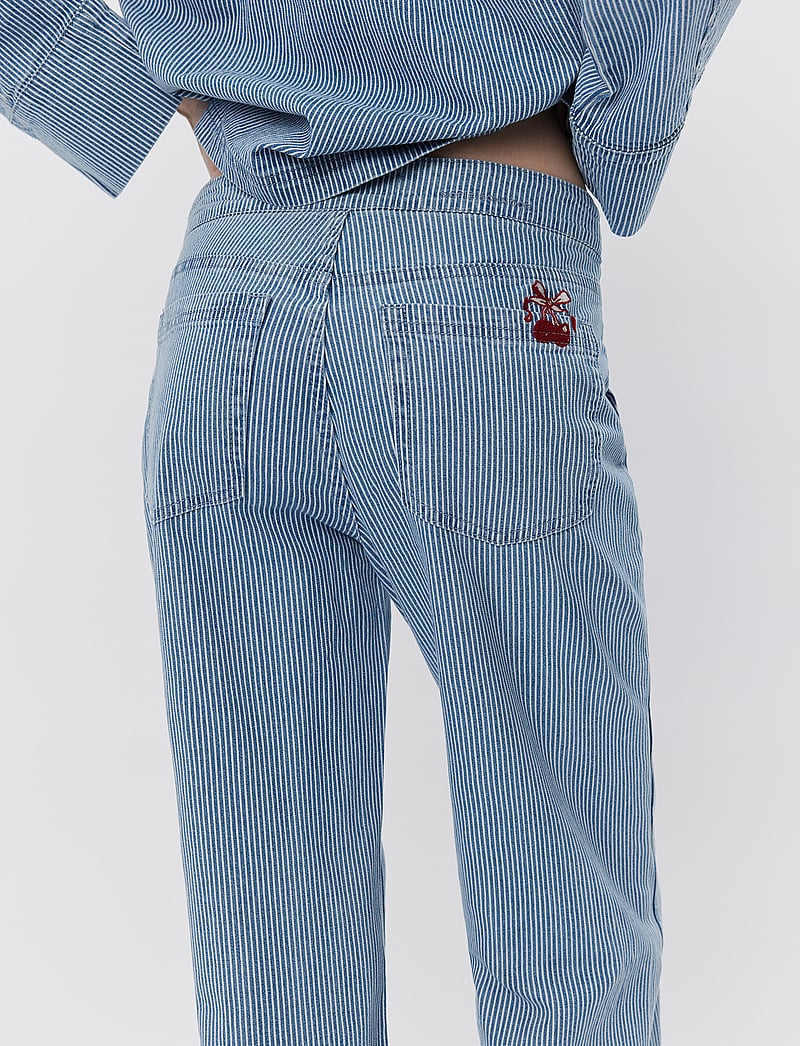 Sofie Schnoor - LYONSW TROUSERS - straight leg trousers - blue striped - 0