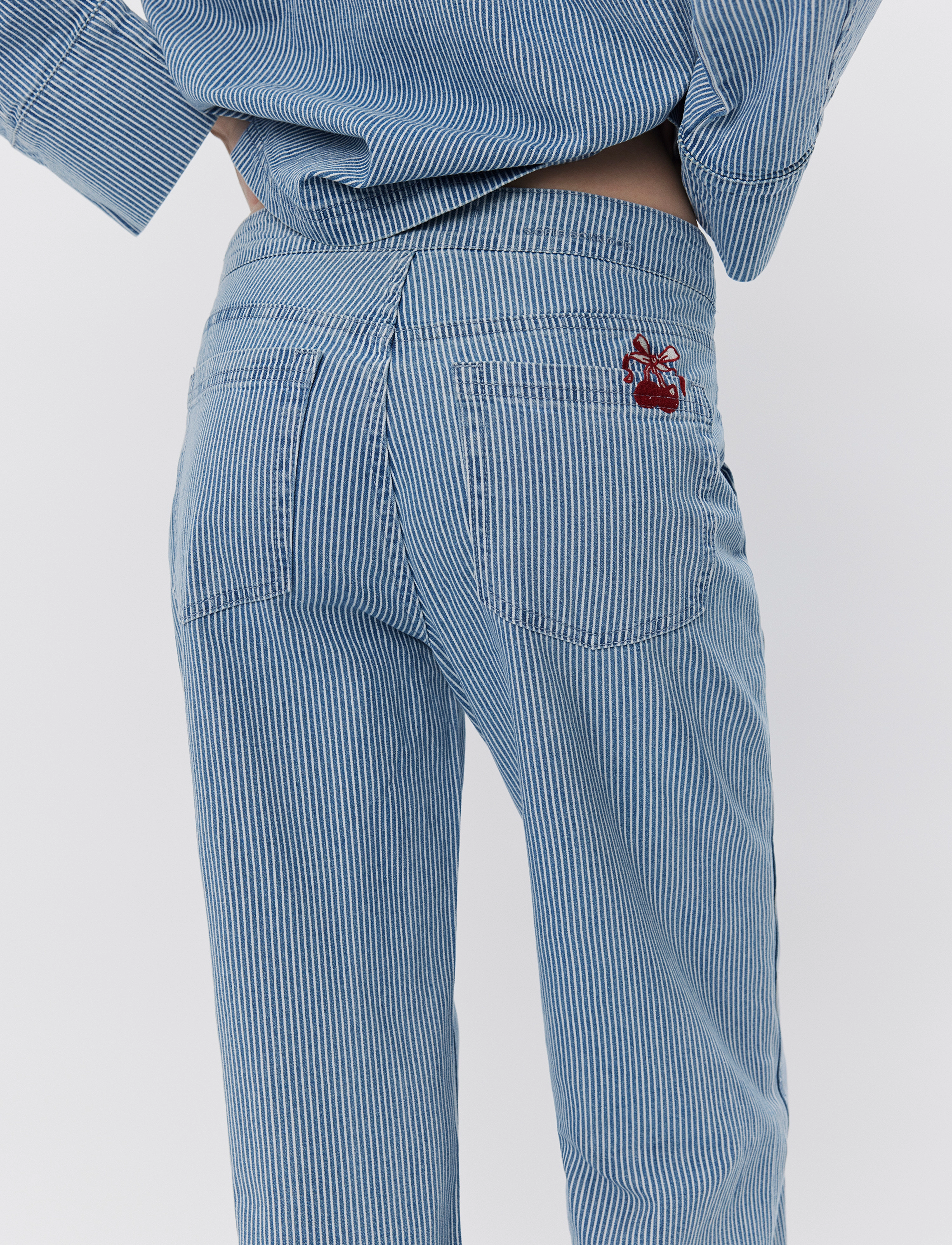 Sofie Schnoor - LYONSW TROUSERS - herbstersparnisse - blue striped - 0