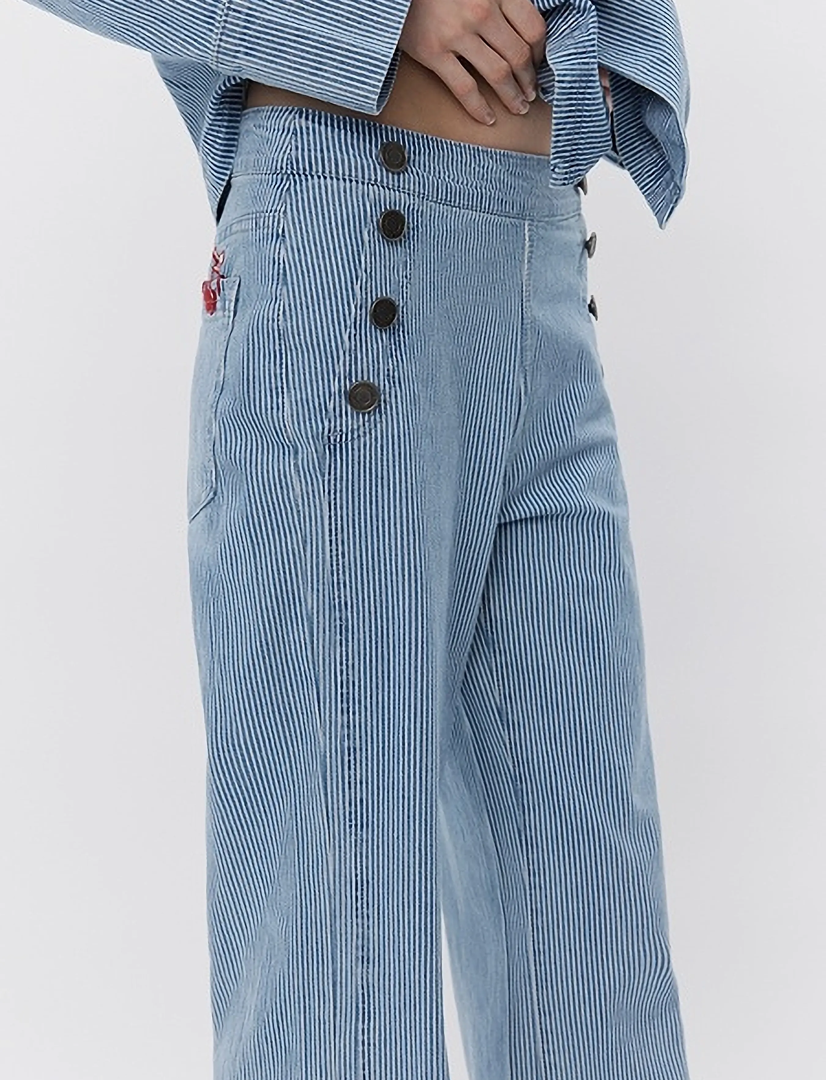 Sofie Schnoor - LYONSW TROUSERS - herbstersparnisse - blue striped - 3