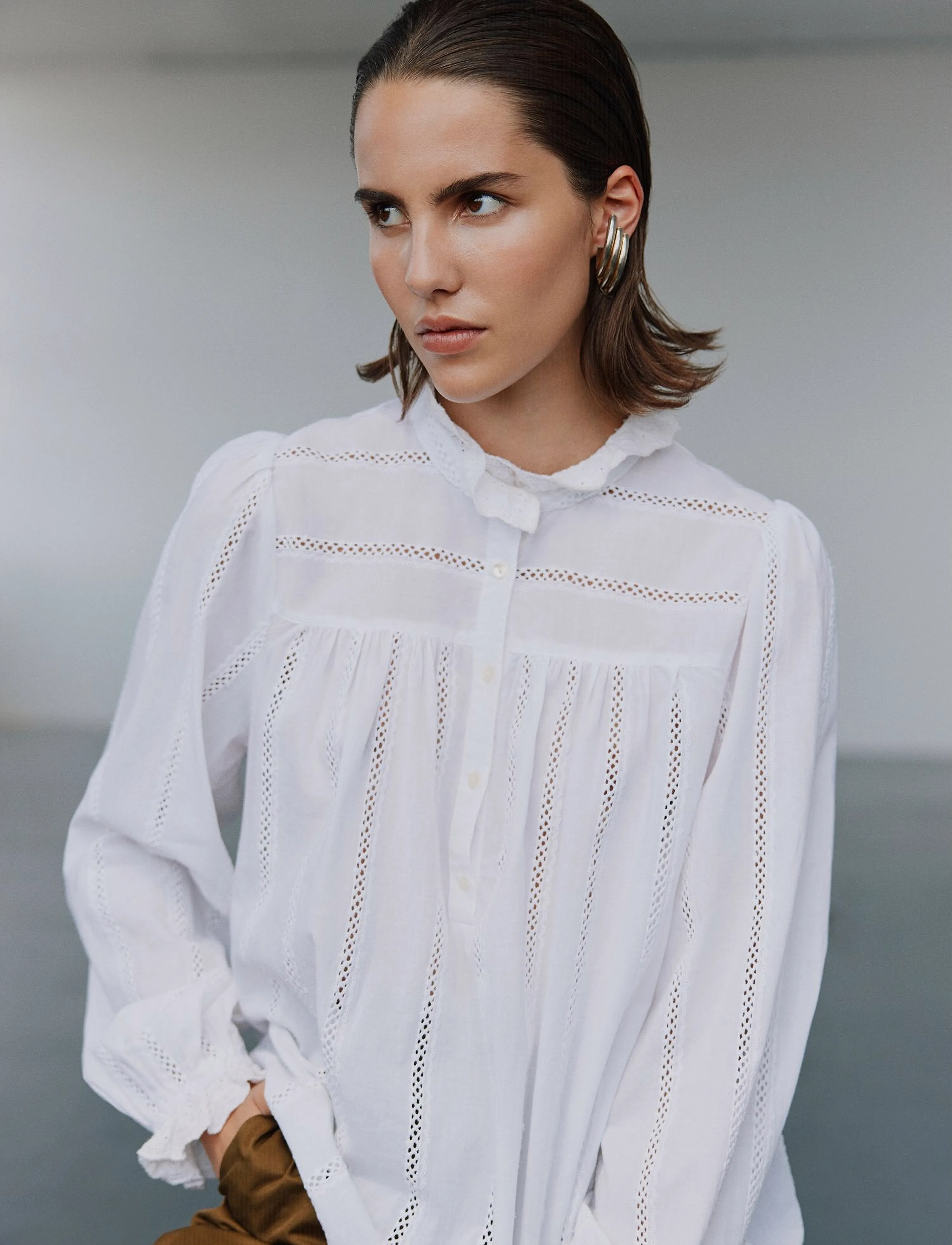 Sofie Schnoor - ASORIASW SHIRT - long-sleeved blouses - snow white - 3