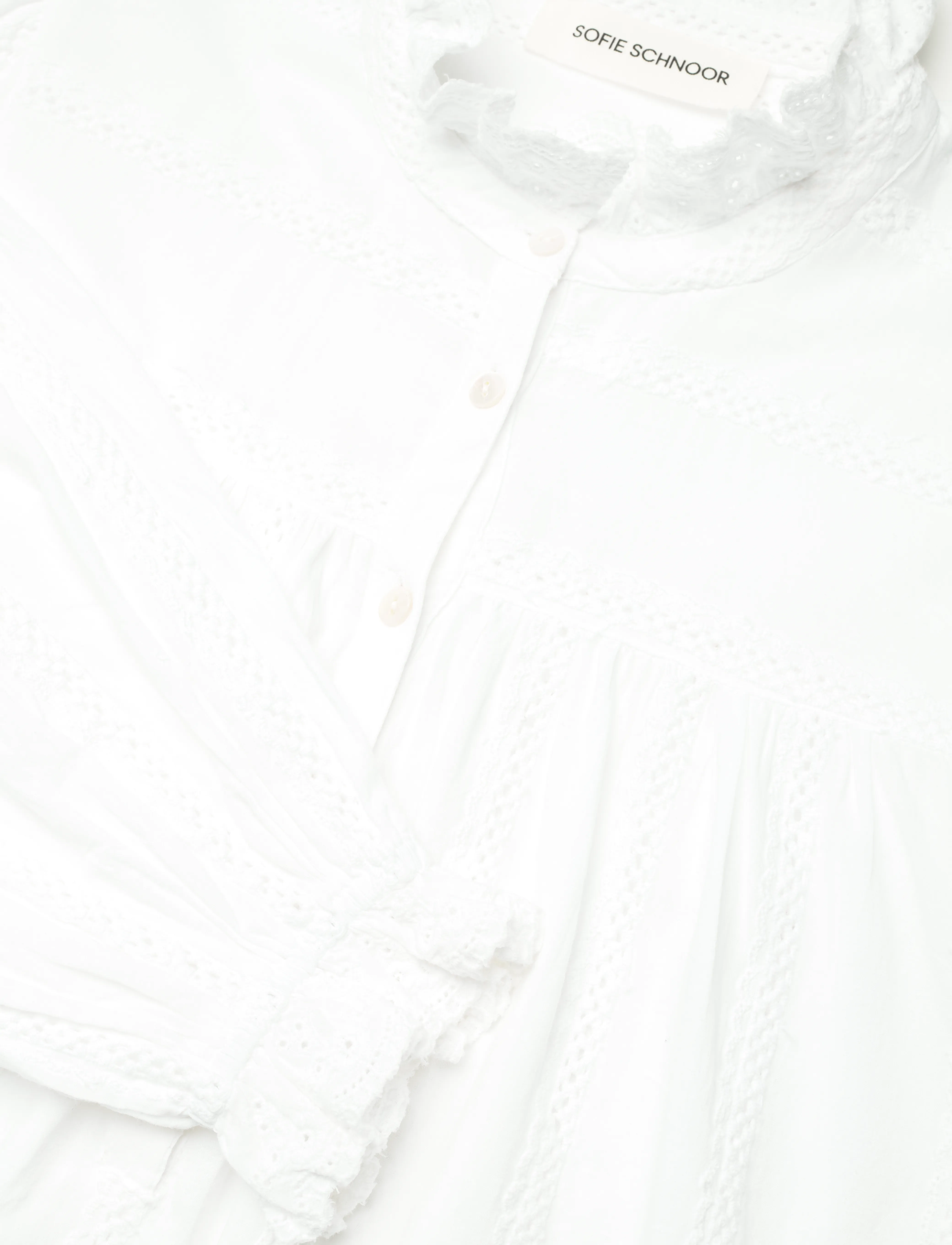 Sofie Schnoor - ASORIASW SHIRT - long-sleeved blouses - snow white - 4