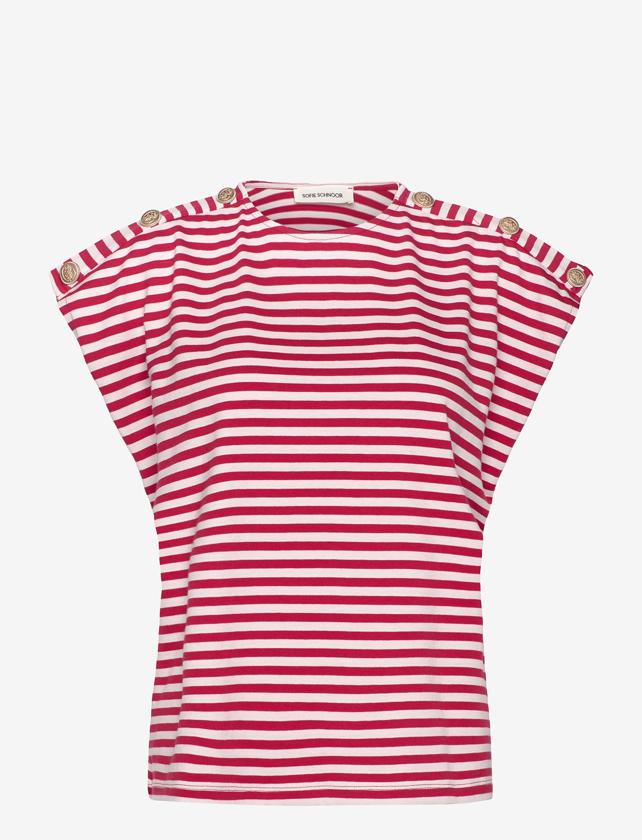 Sofie Schnoor - BAYSW T-SHIRT - herbstliche kleidung - red striped - 0