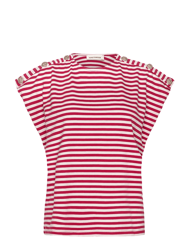 Sofie Schnoor - BAYSW T-SHIRT - t-shirts - red striped - 1