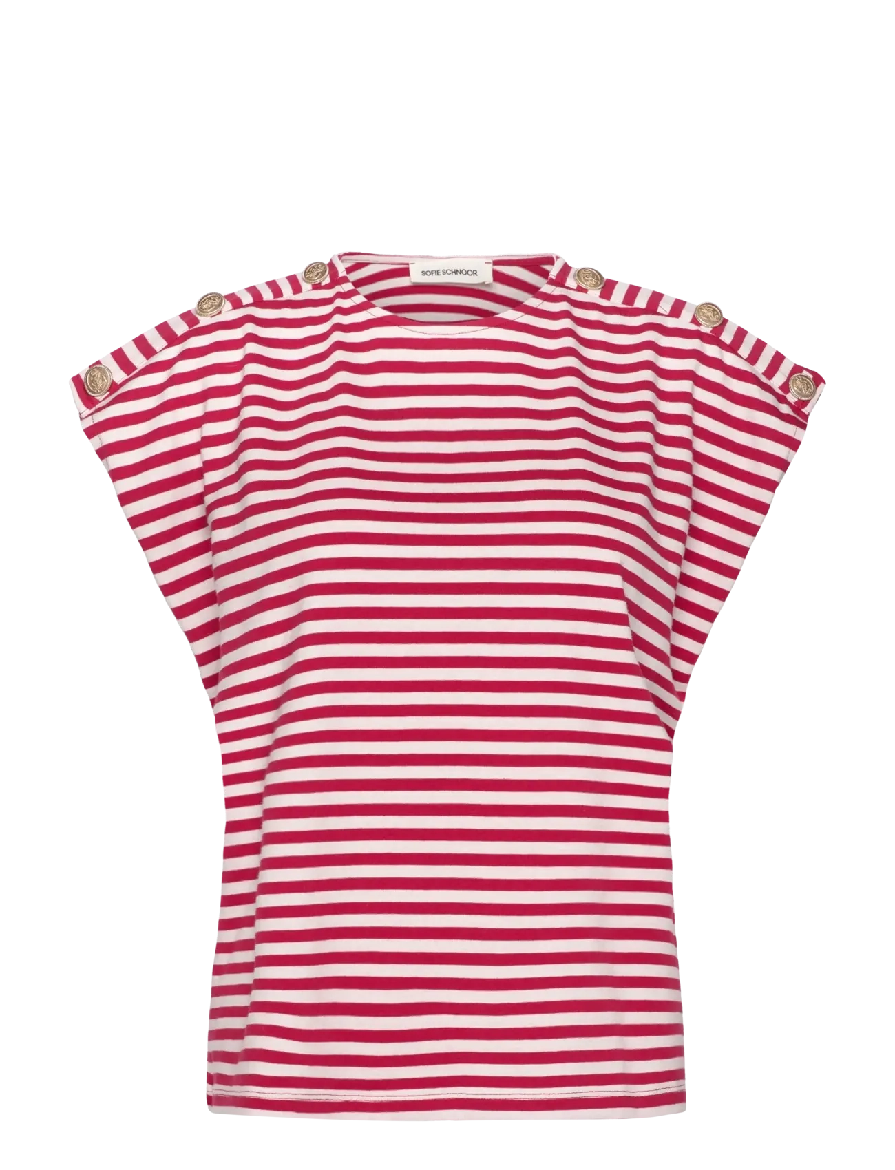 Sofie Schnoor BAYSW T-SHIRT - Tøj - RED STRIPED / red