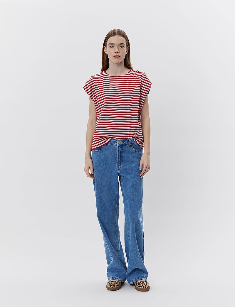 Sofie Schnoor - BAYSW T-SHIRT - t-shirts - red striped - 3