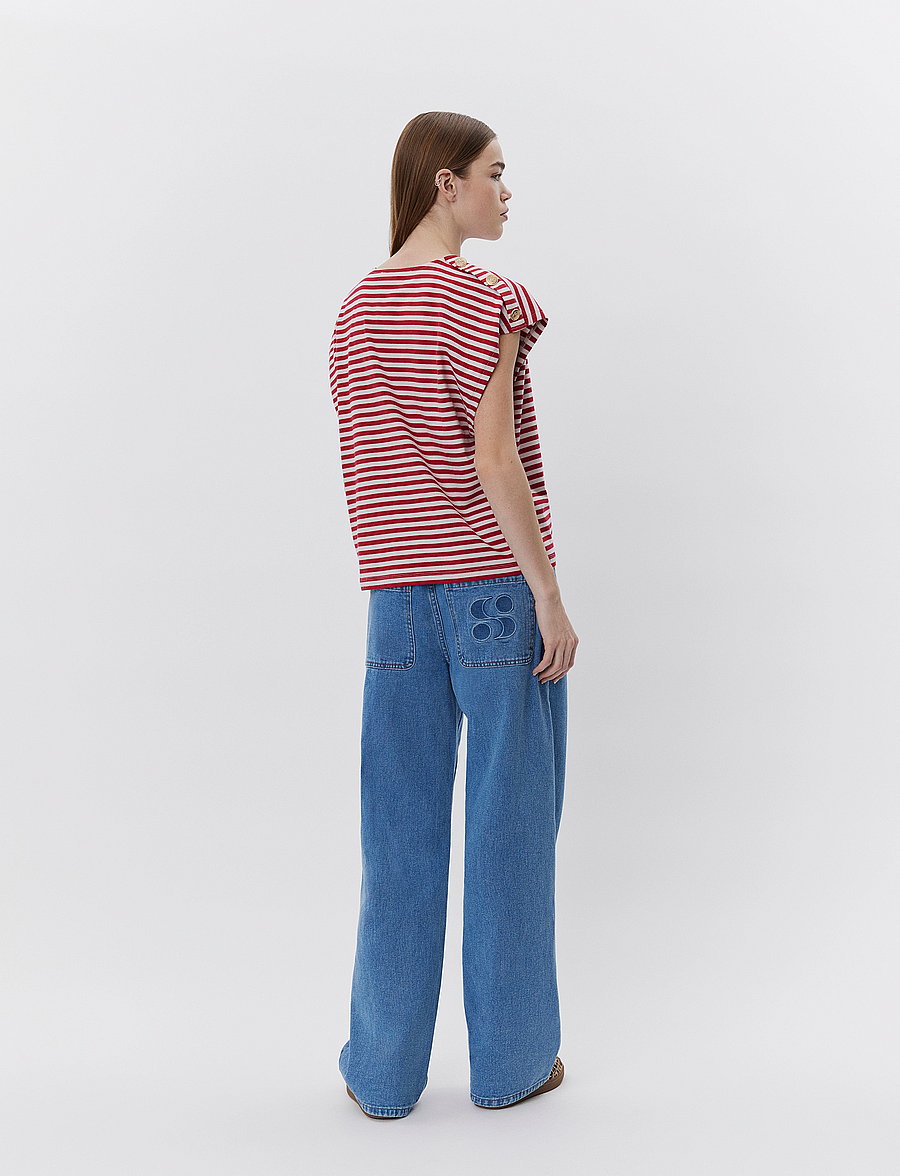 Sofie Schnoor - BAYSW T-SHIRT - marškinėliai - red striped - 5