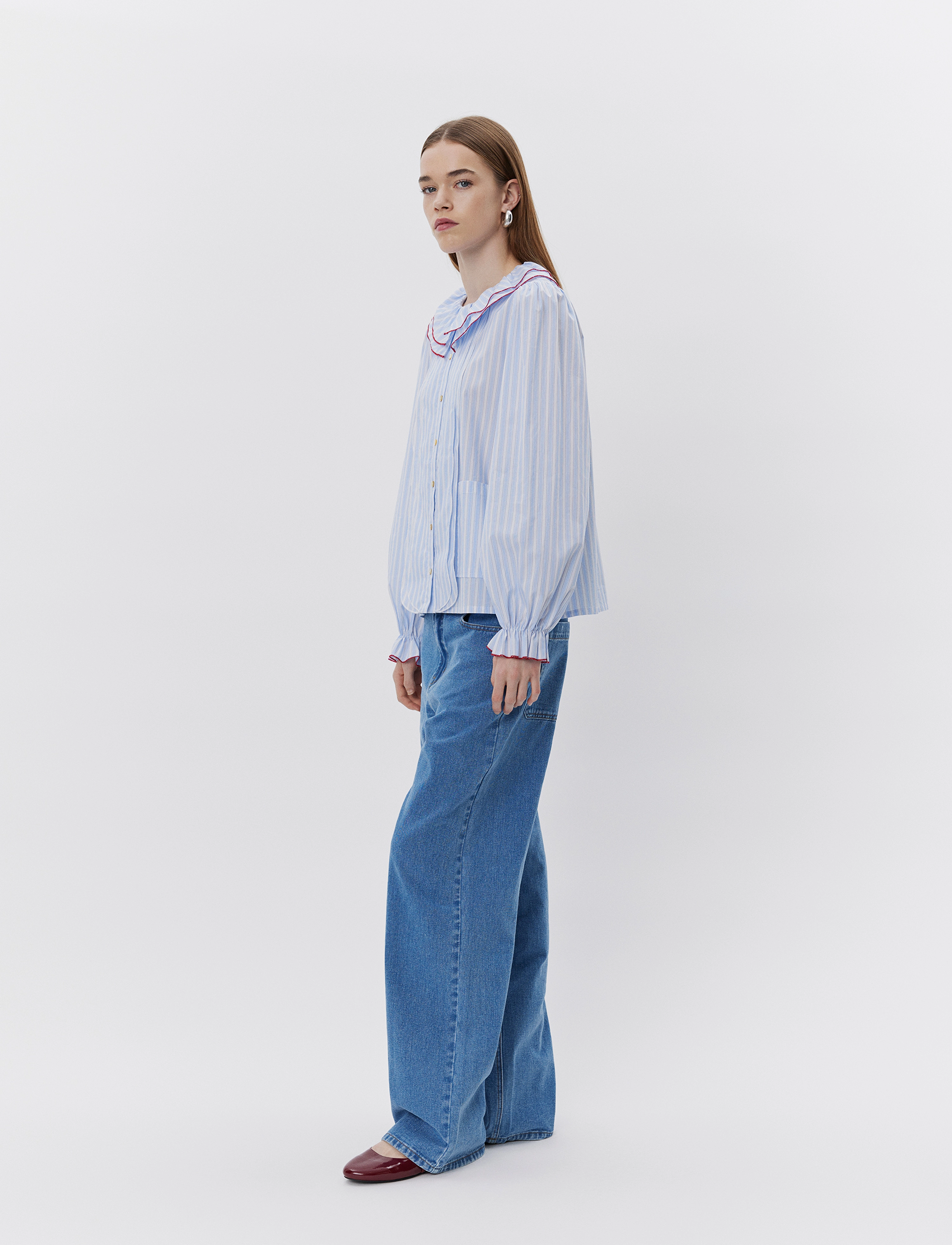 Sofie Schnoor - ALEXASW SHIRT - langerma skyrtur - blue striped - 5