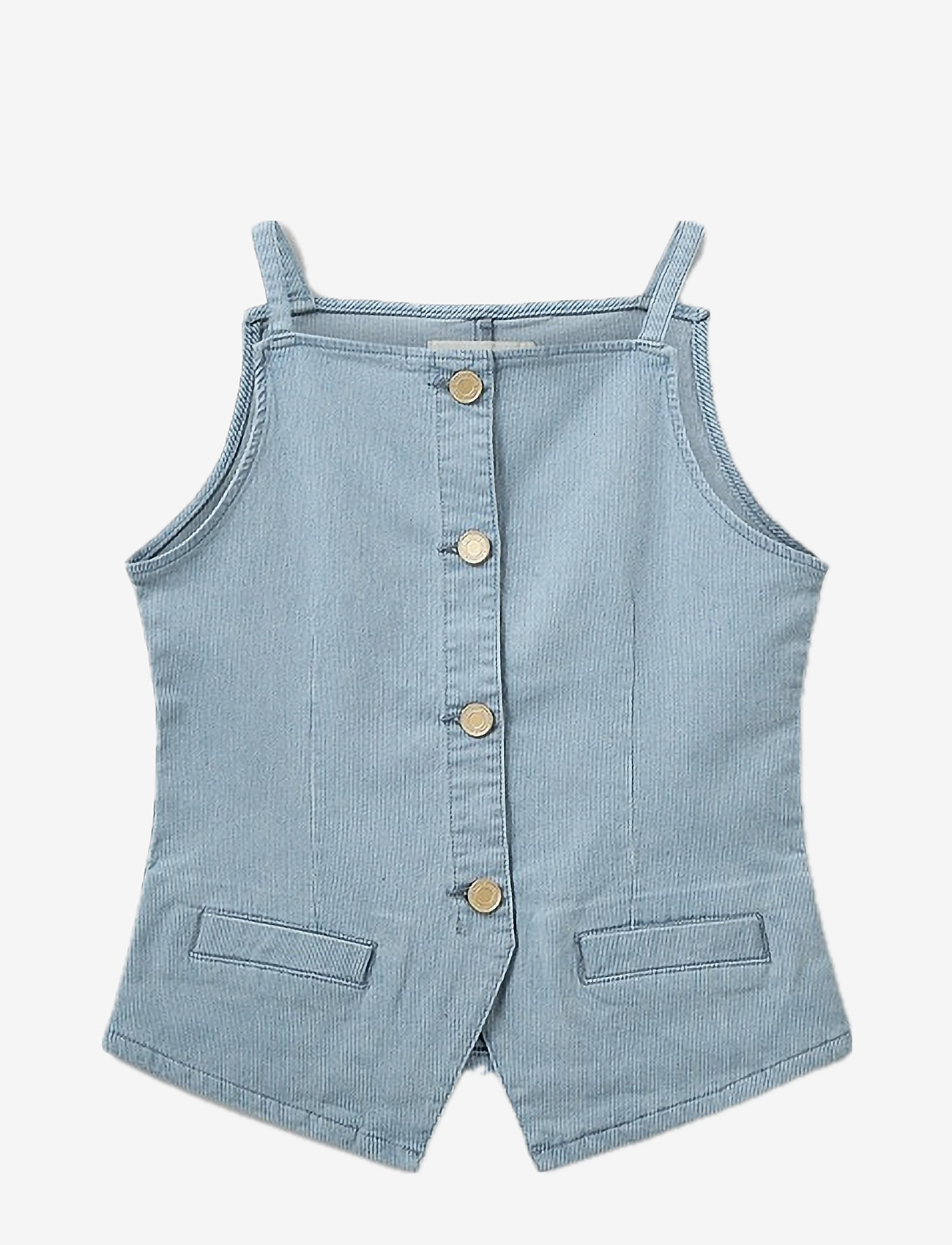 Sofie Schnoor - DEMISW VEST - denim-westen - light blue striped - 0