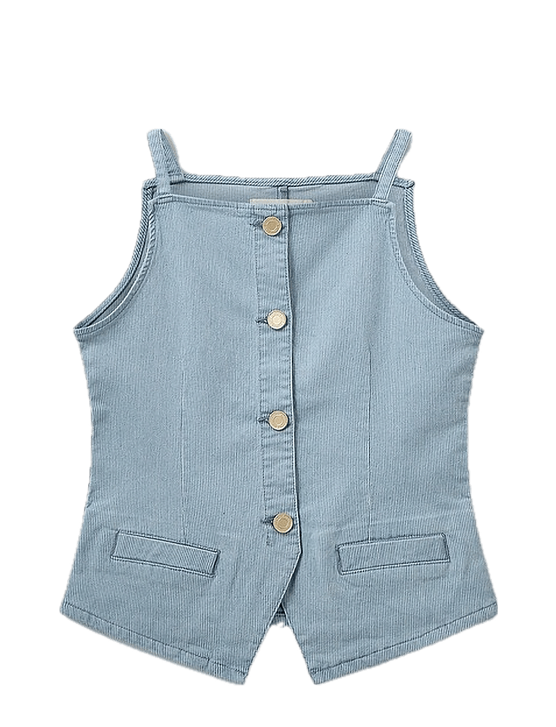 Sofie Schnoor - DEMISW VEST - denim-westen - light blue striped - 0