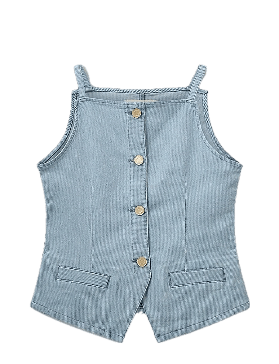 Sofie Schnoor - DEMISW VEST - džinsa veste - light blue striped - 0
