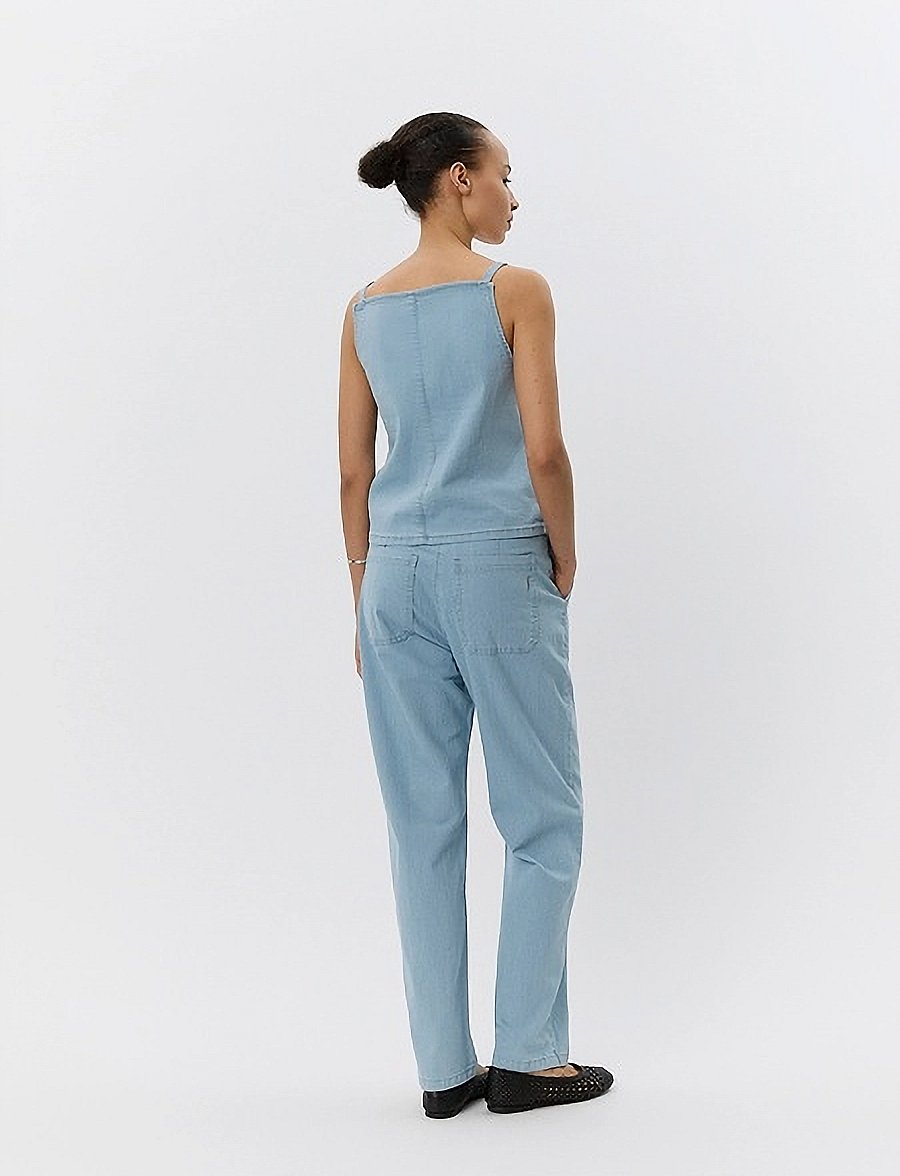 Sofie Schnoor - DEMISW VEST - džinsa veste - light blue striped - 5