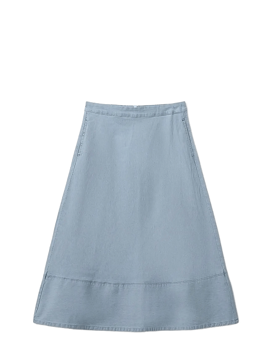 Sofie Schnoor - SELIASW SKIRT - midi nederdele - light blue striped - 1