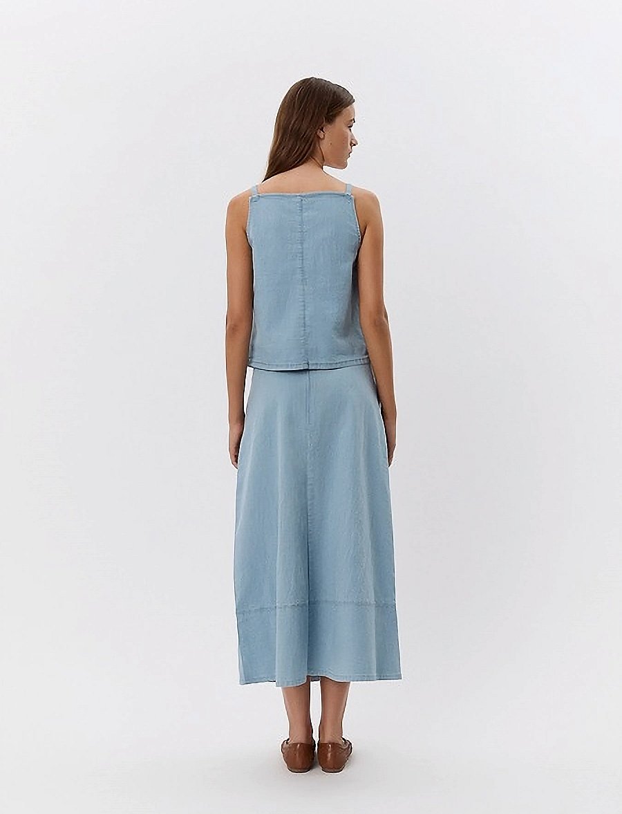 Sofie Schnoor - SELIASW SKIRT - midi nederdele - light blue striped - 5
