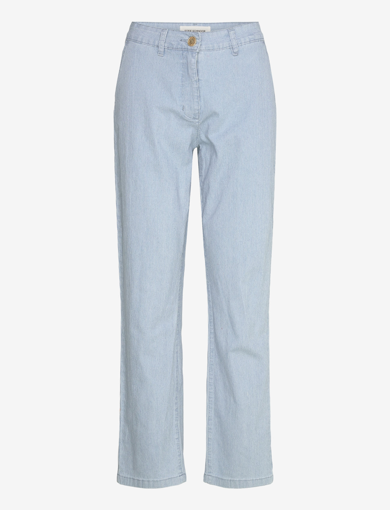 Sofie Schnoor - IRISHSW TROUSERS - džinsa bikses ar taisnām starām - light blue striped - 1
